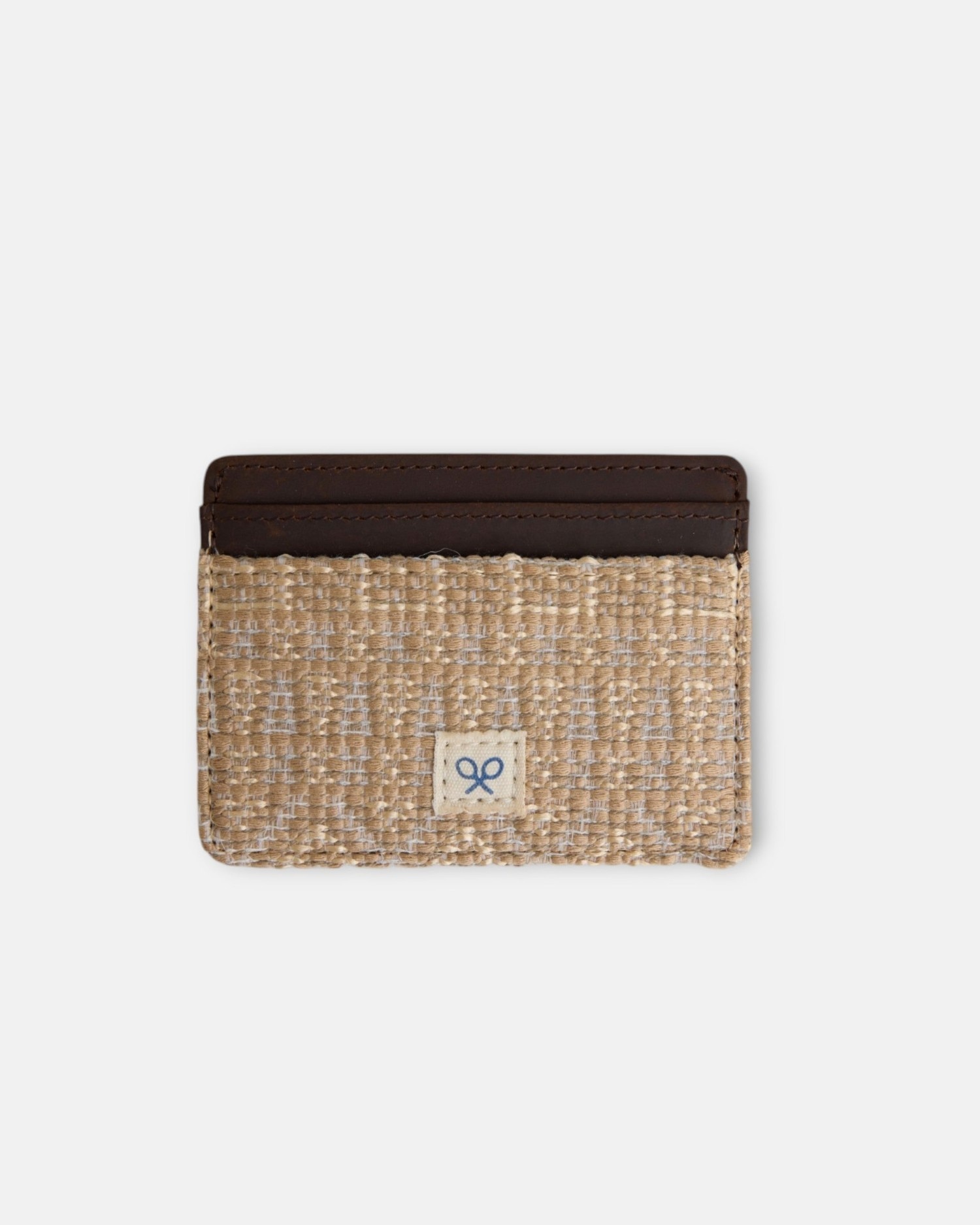 Imagem 0 de Porta-cartões com Detalhe Étnico de Pele em Castanho