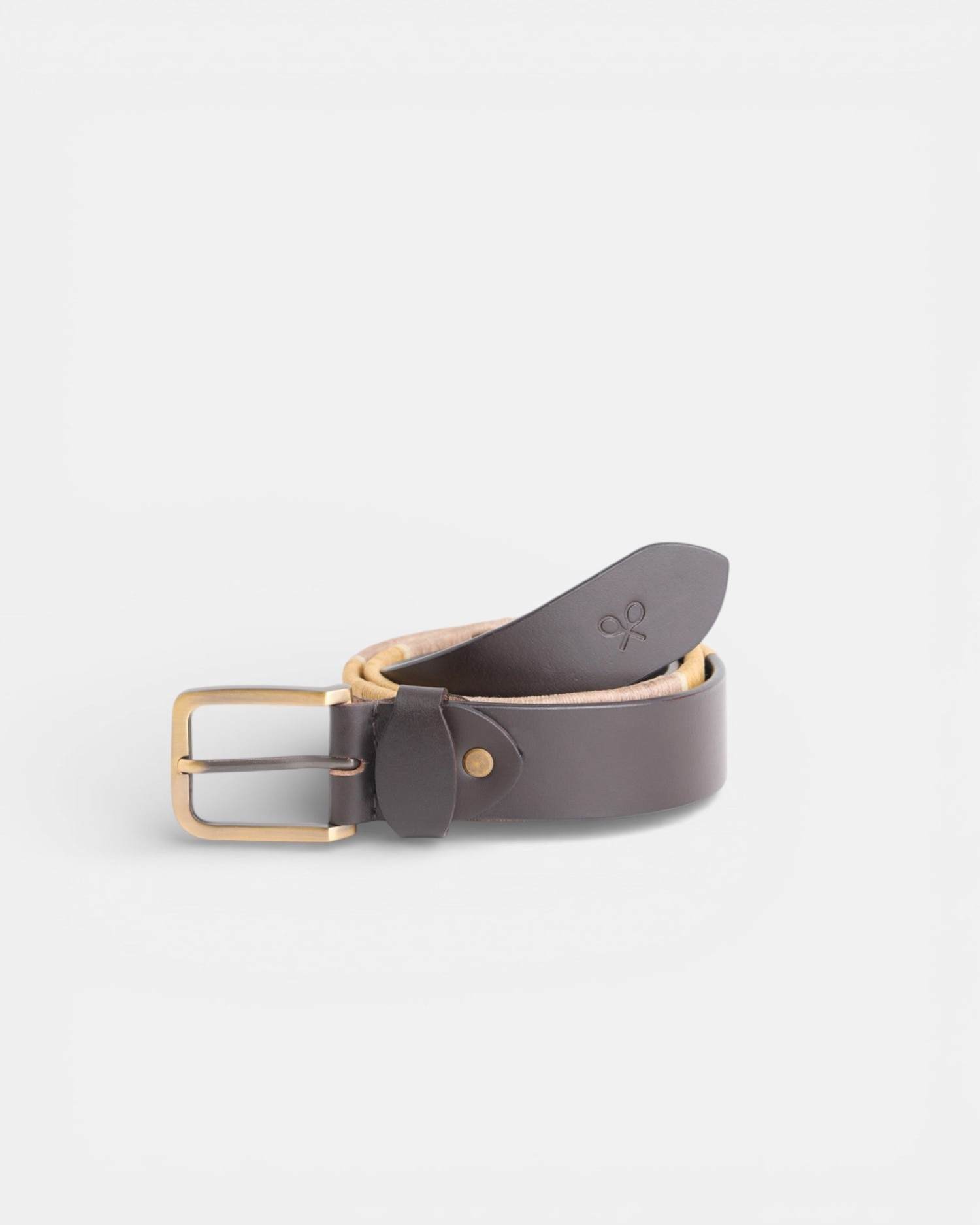 Imagem 0 de Cinto em Pele Argentino Bicolor em Castanho