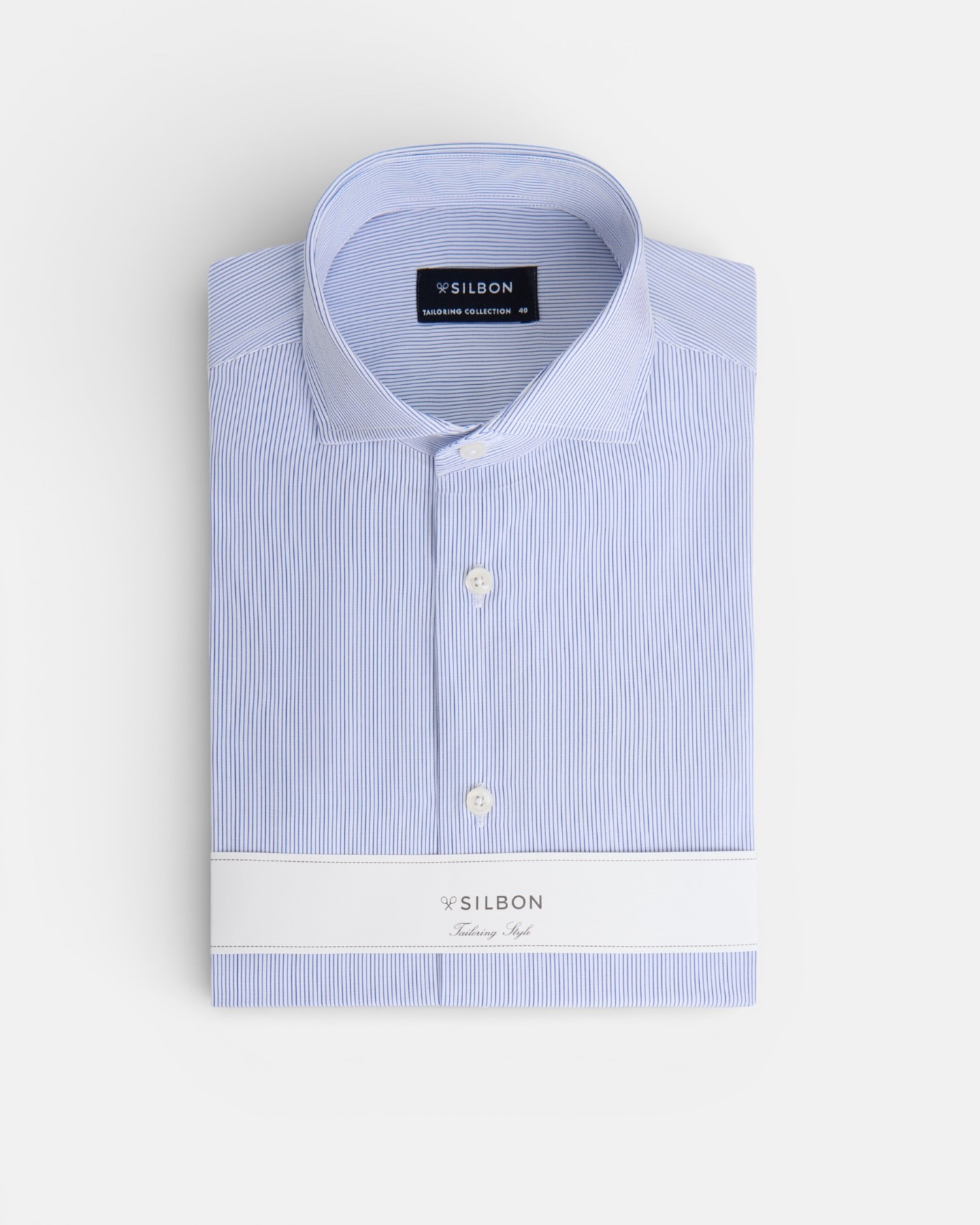 Imagem 0 de Camisa Formal Mini-riscas Azul-marinho