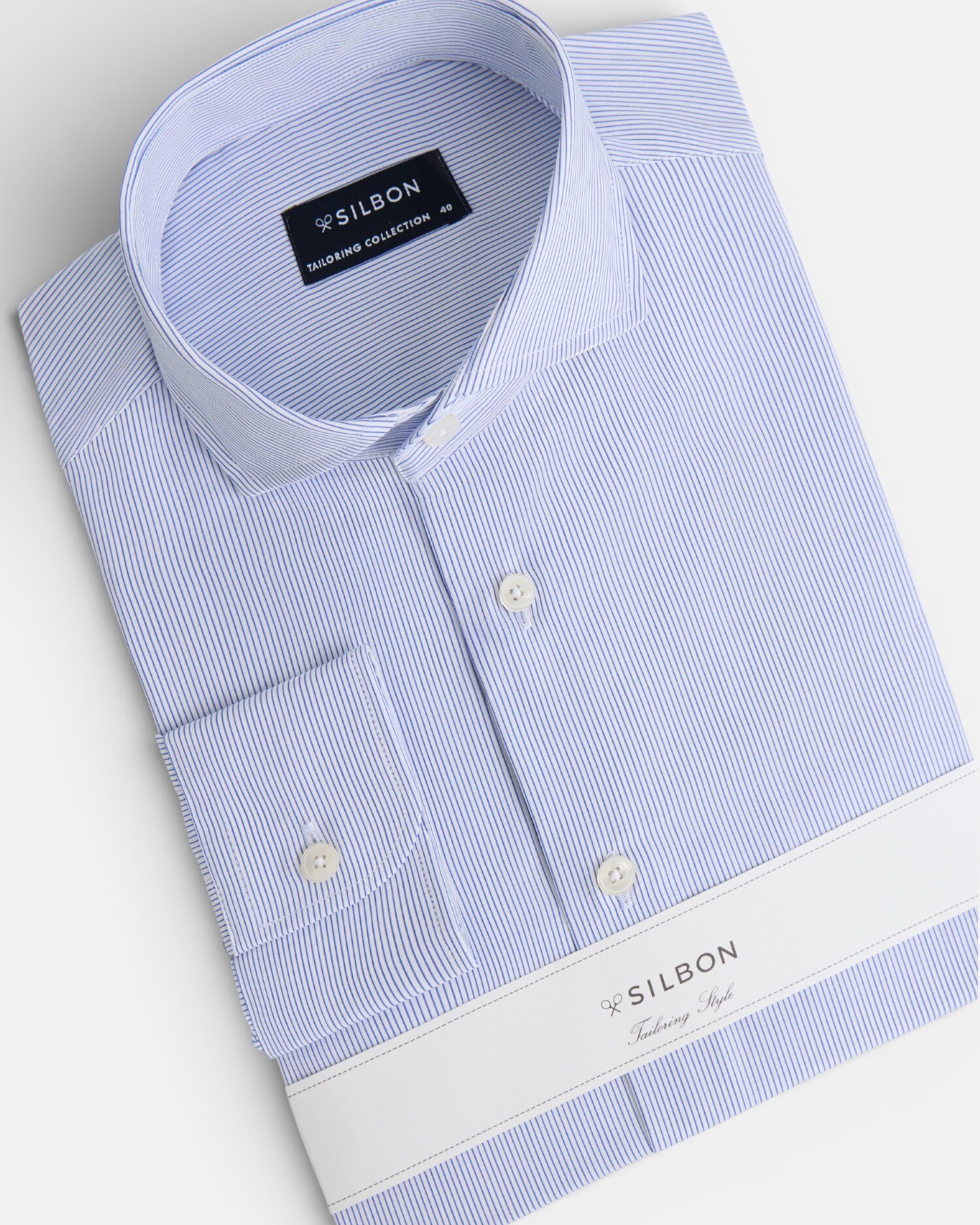 Camisa Formal Mini-riscas Azul-marinho Azul-marinho-2