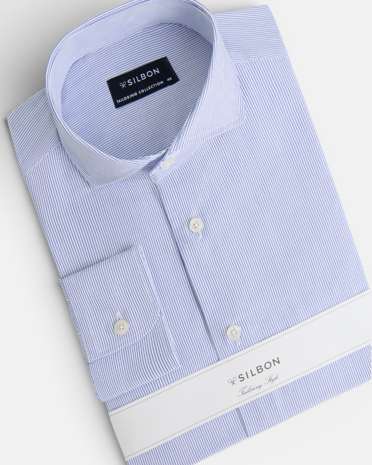 Camisa Formal Mini-riscas Azul-marinho Azul-marinho-2