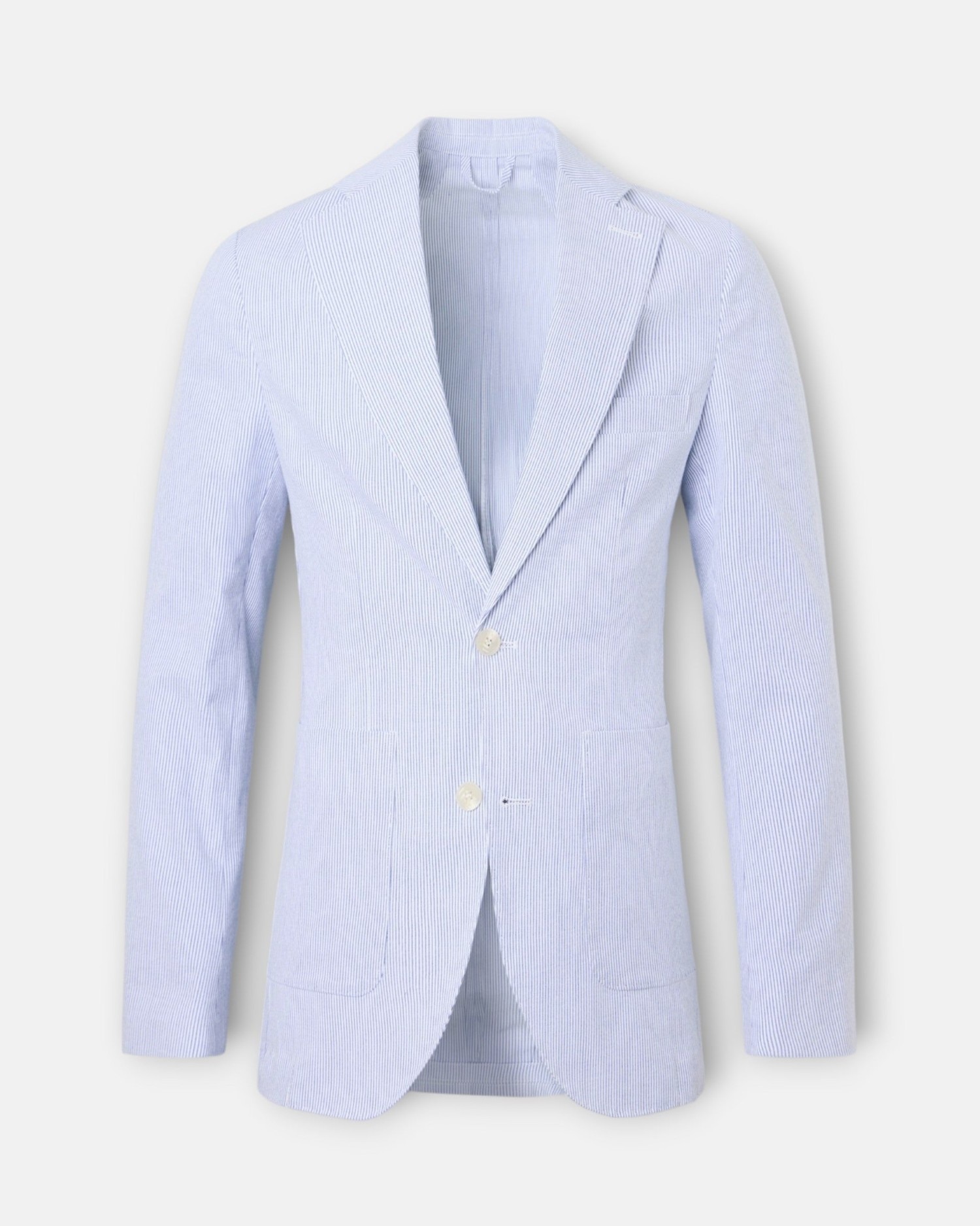 Imagem 0 de Blazer Seersucker Às Riscas em Azul