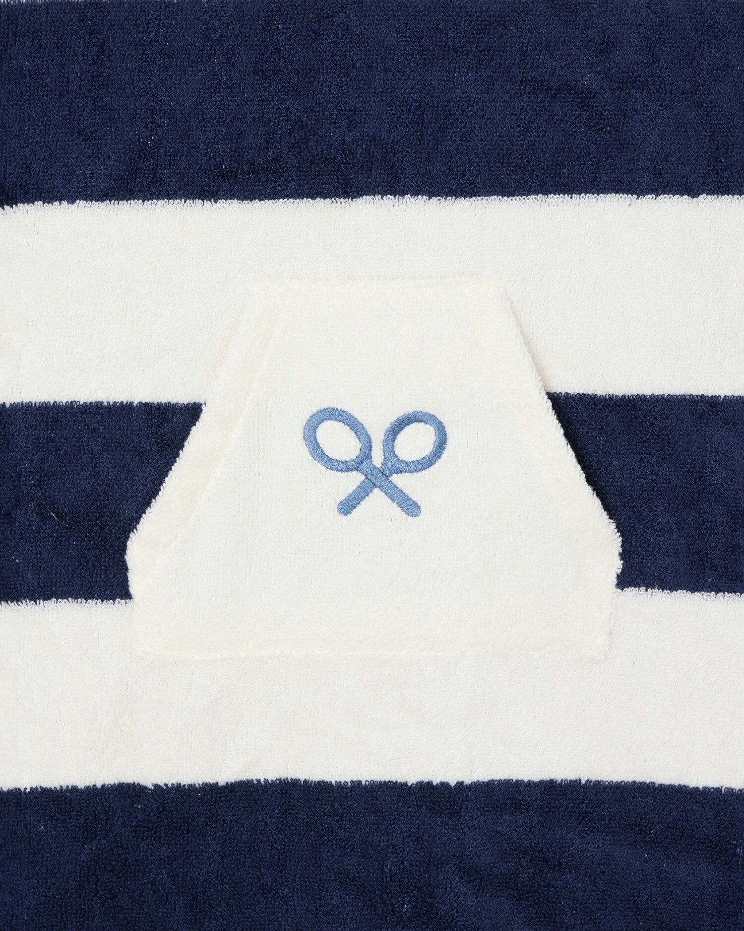 Poncho Toalha Infantil Às Riscas Horizontais Azul-marinho Silbon Azul-marinho-2