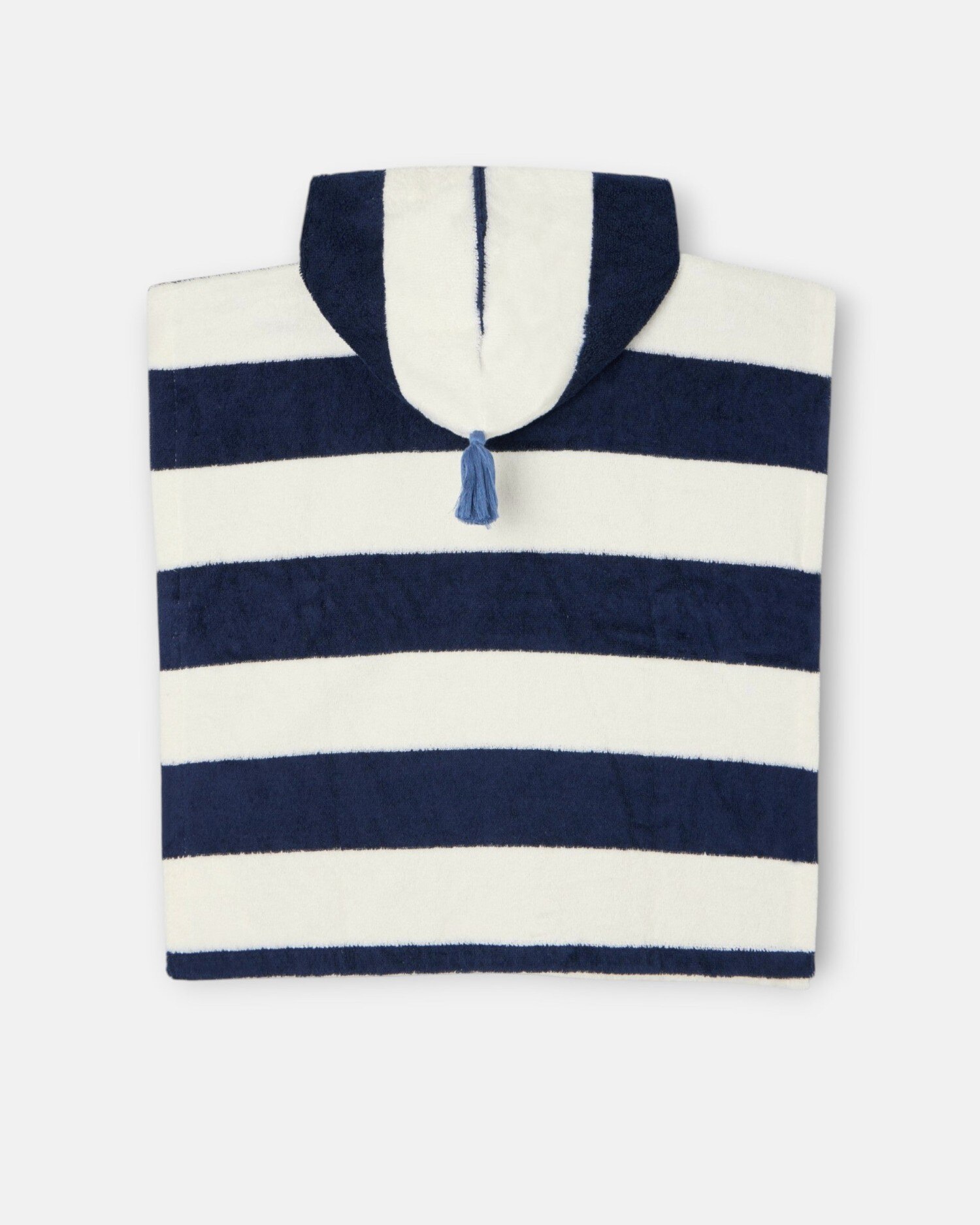 Poncho Toalha Infantil Às Riscas Horizontais Azul-marinho Silbon Azul-marinho-3