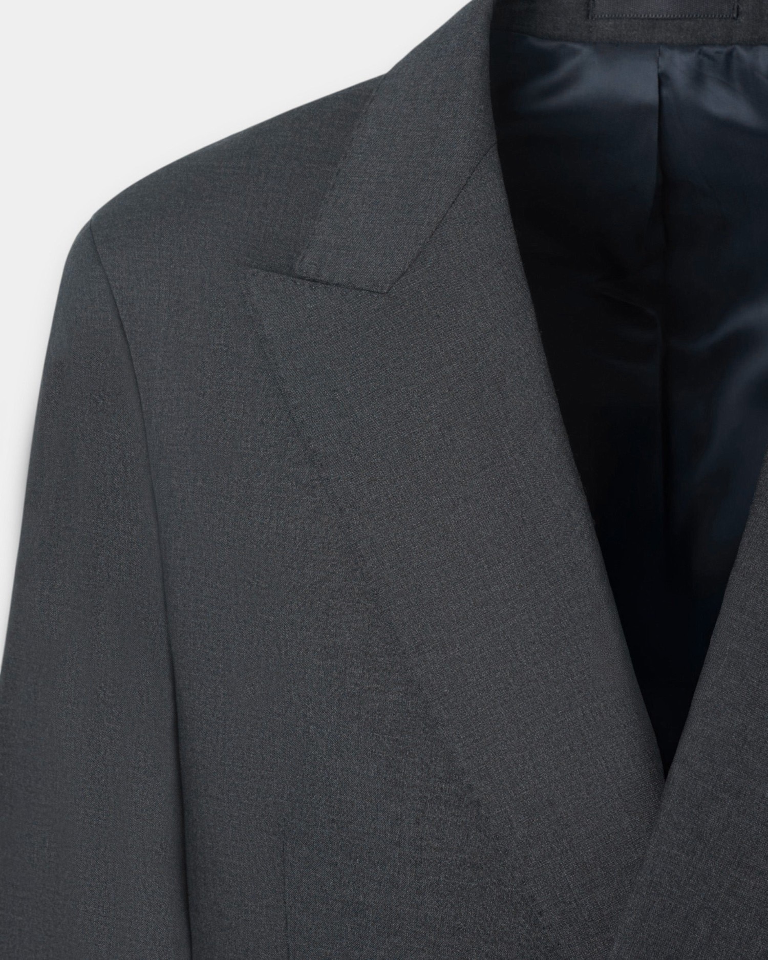 Blazer de Fato Cruzado Stretch em Cinzento Cinzento-4