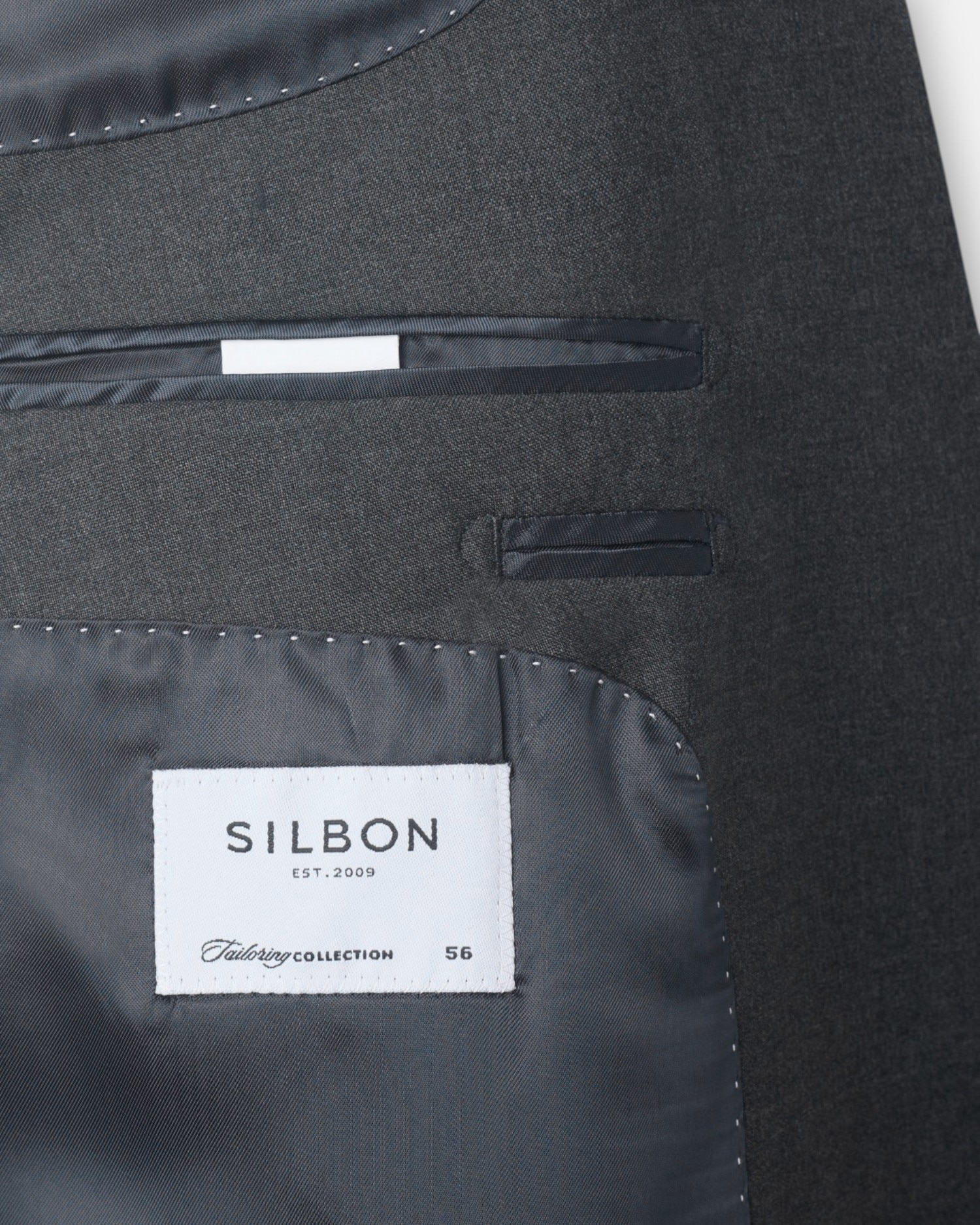 Blazer de Fato Cruzado Stretch em Cinzento Cinzento-5