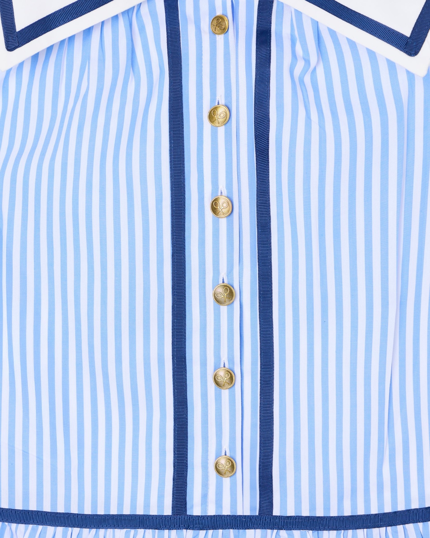 Vestido Infantil Marinheiro Às Riscas em Azul Silbon Azul-2