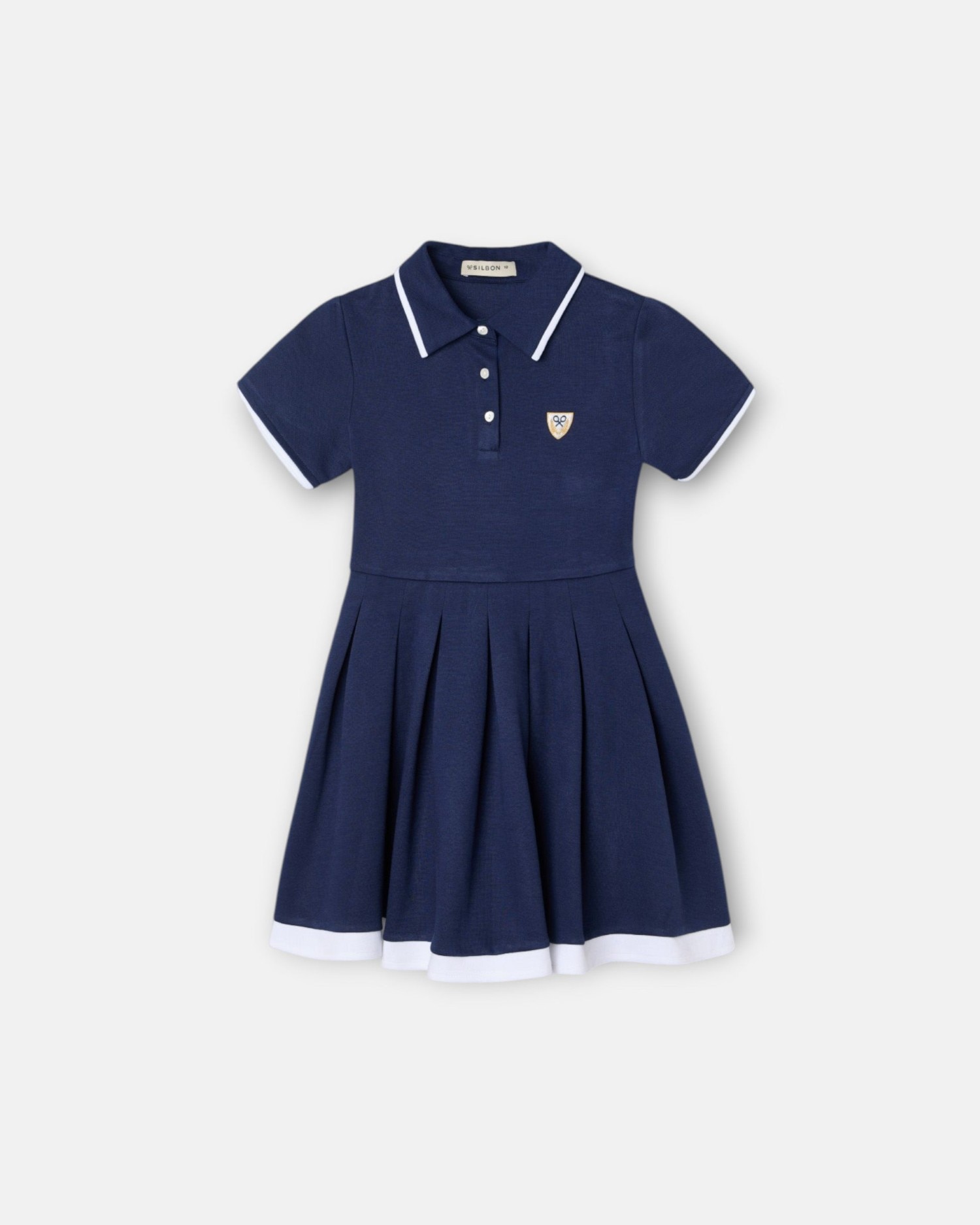 Imagem 0 de Vestido Infantil de Malha em Azul-marinho