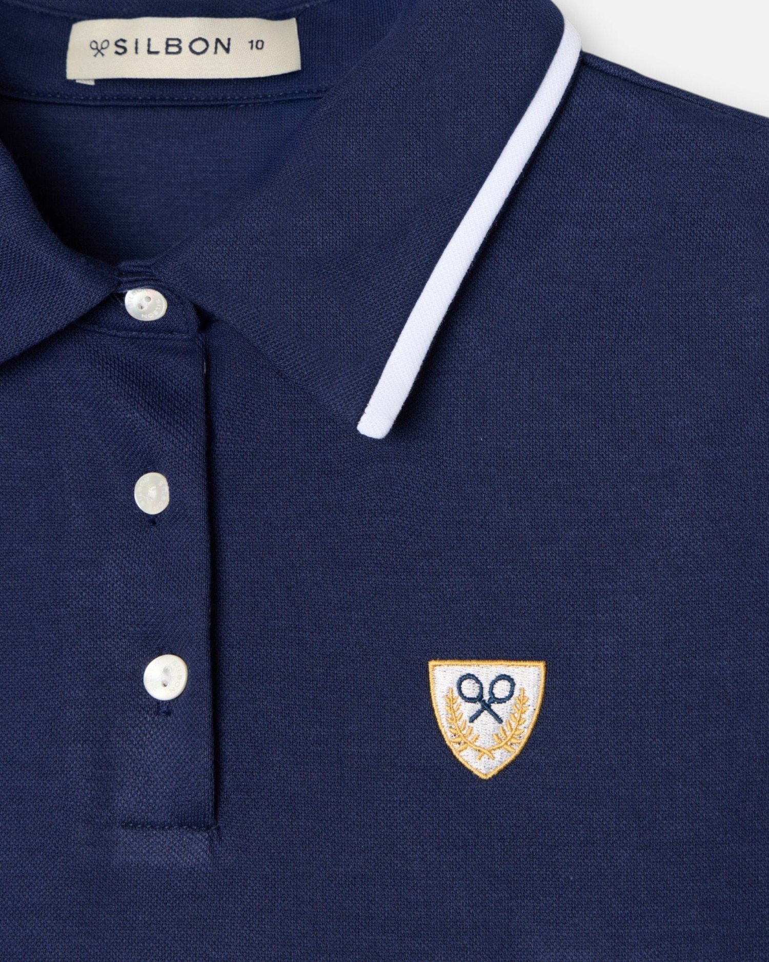 Vestido Infantil de Malha em Azul-marinho Silbon Azul-marinho-2