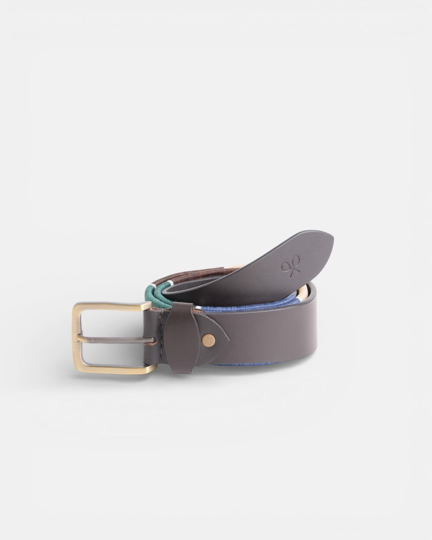 Imagem 0 de Cinto em Pele Argentino Tricolor em Castanho