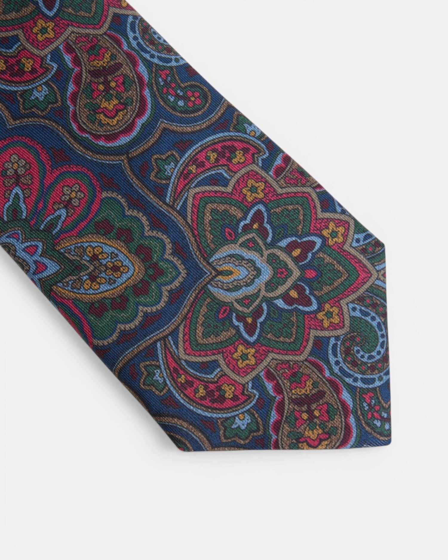 Gravata com Estampado Floral Azul-marinho Azul-marinho-3