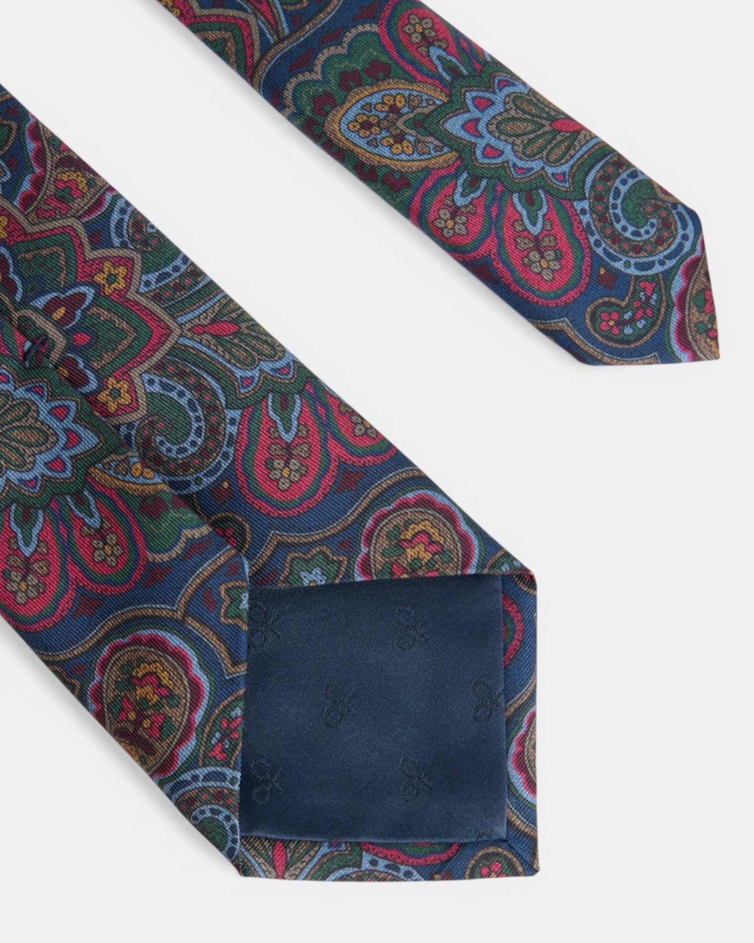 Gravata com Estampado Floral Azul-marinho Azul-marinho-4