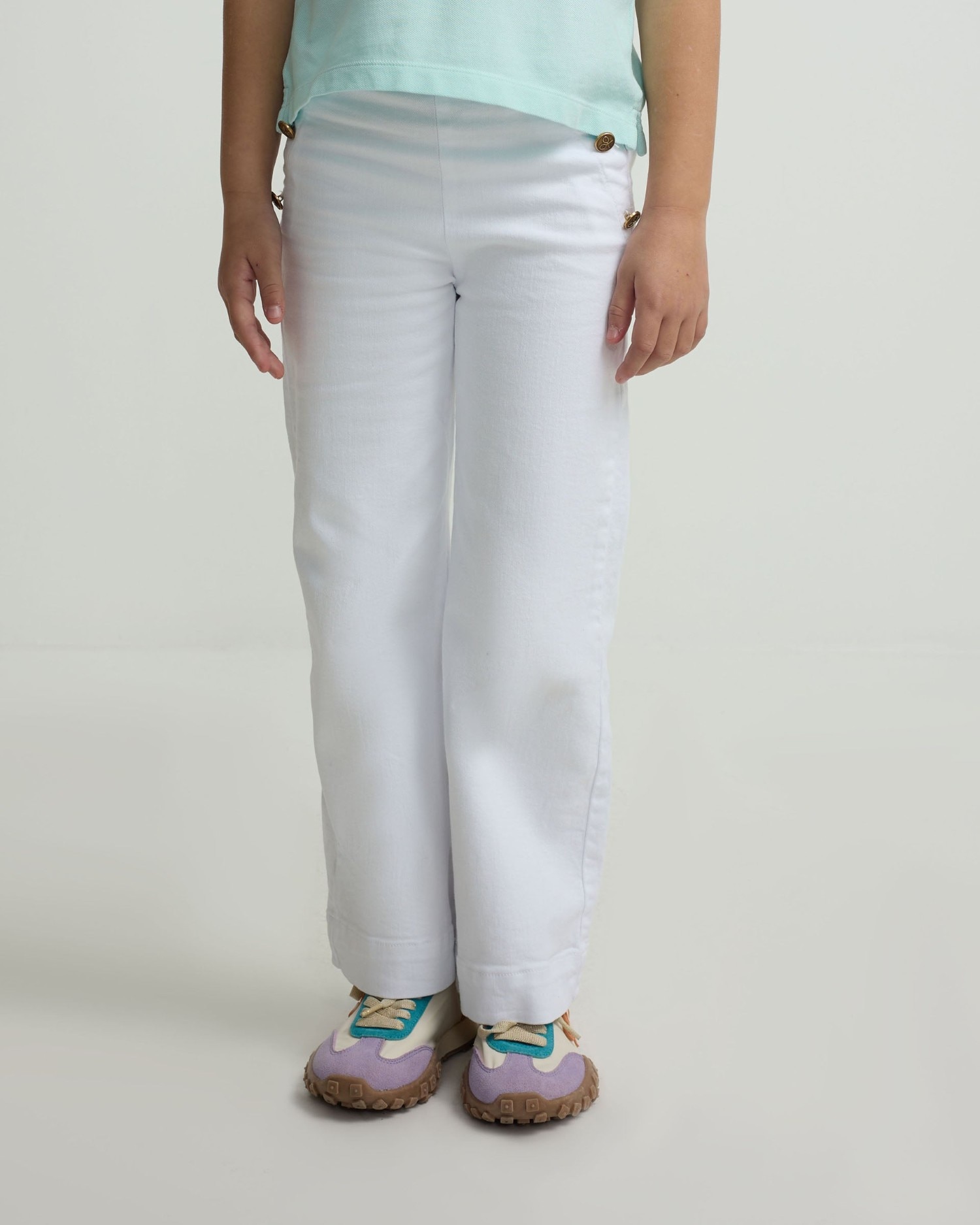 Calças Infantil Marinheiro em Branco Silbon Branco-3