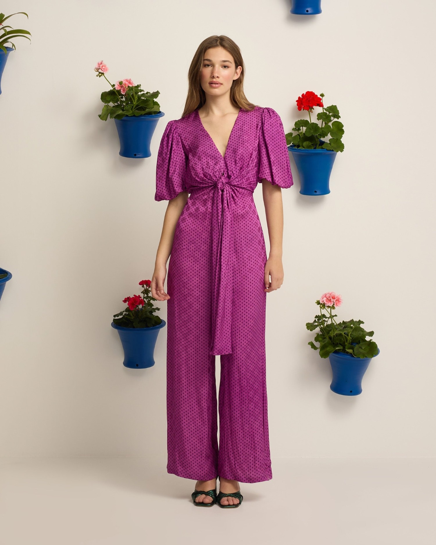 Imagem 0 de Macacão Event Collection com Nó Às Bolinhas em Roxo