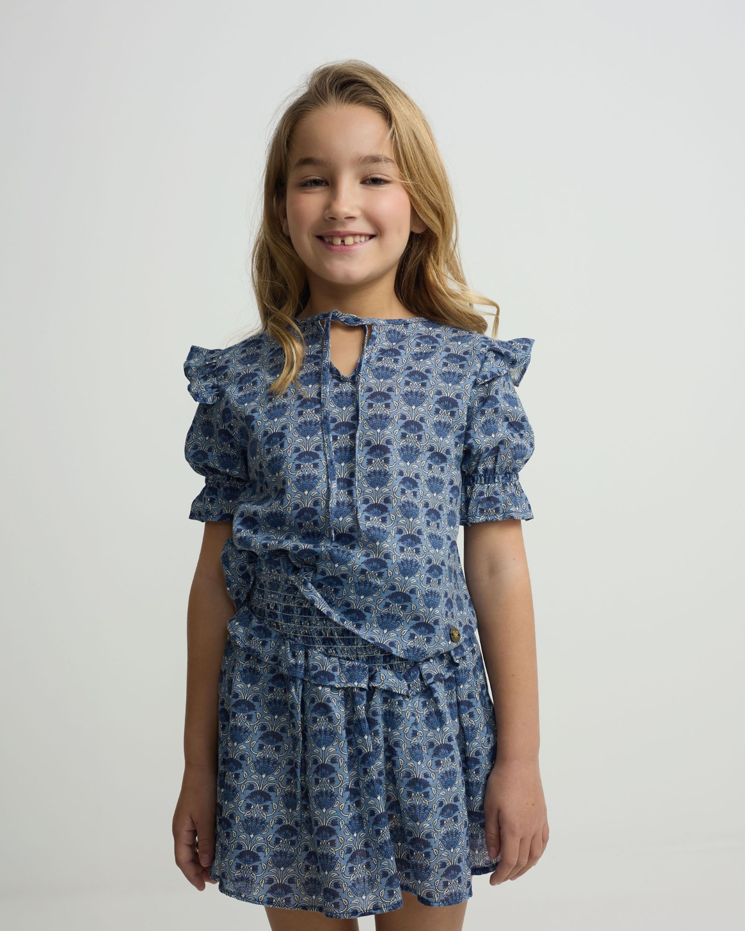 Imagem 0 de Blusa Infantil de Manga Curta com Estampado em Azul