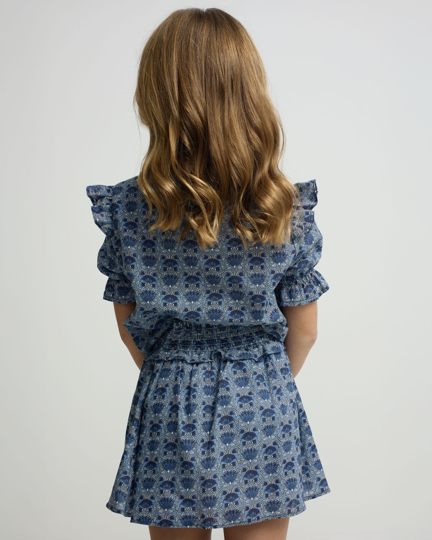 Blusa Infantil de Manga Curta com Estampado em Azul Silbon Azul-2