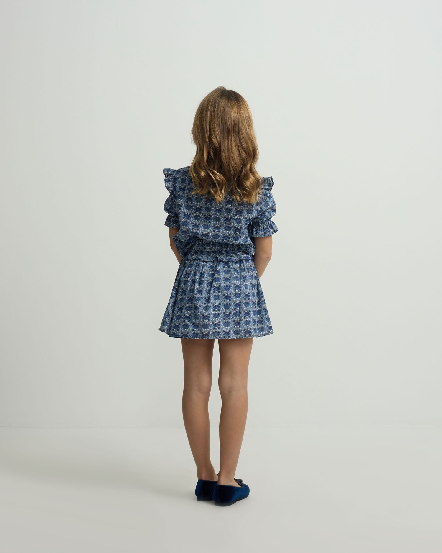 Saia Infantil com Estampado em Azul Silbon Azul-2