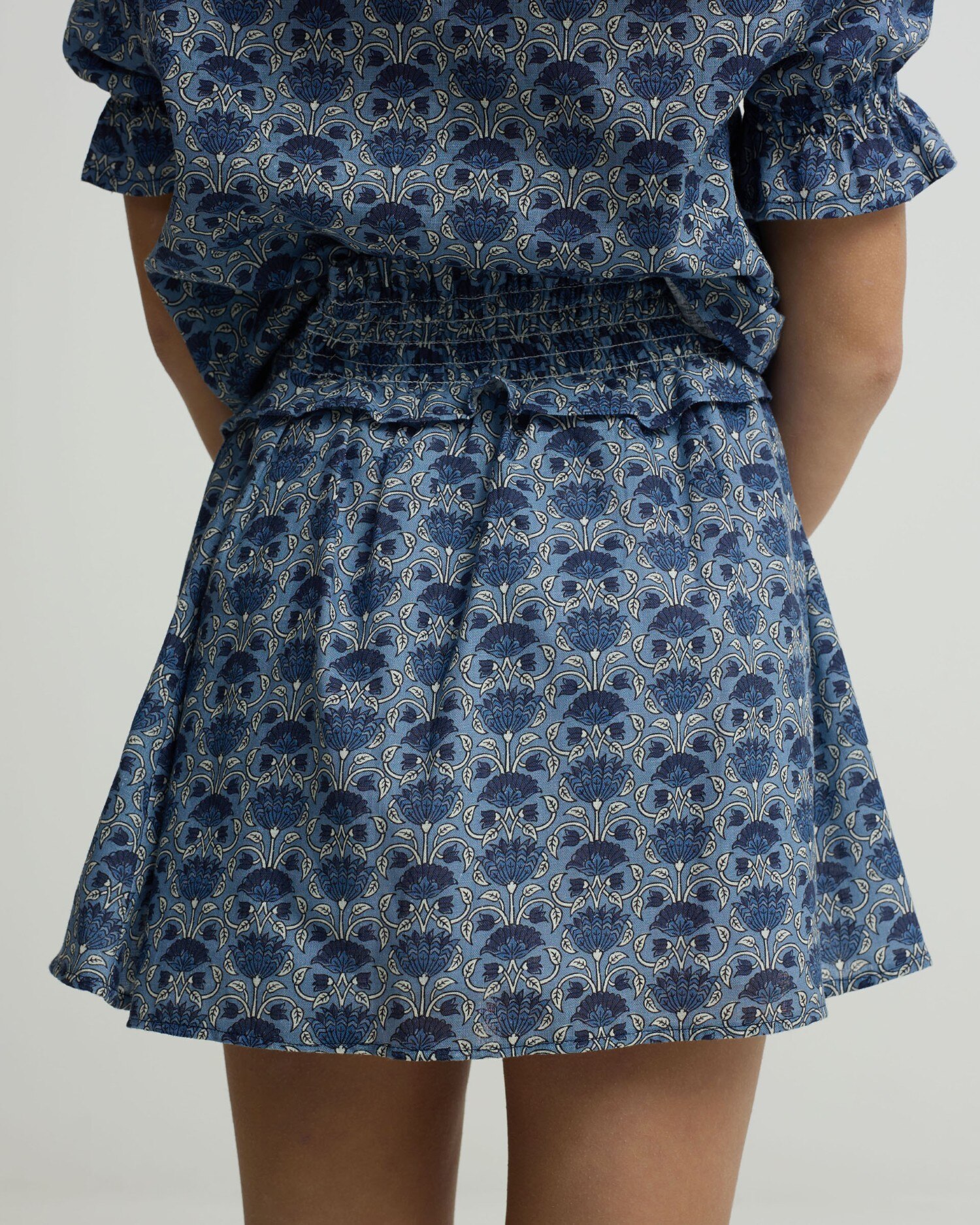 Saia Infantil com Estampado em Azul Silbon Azul-3