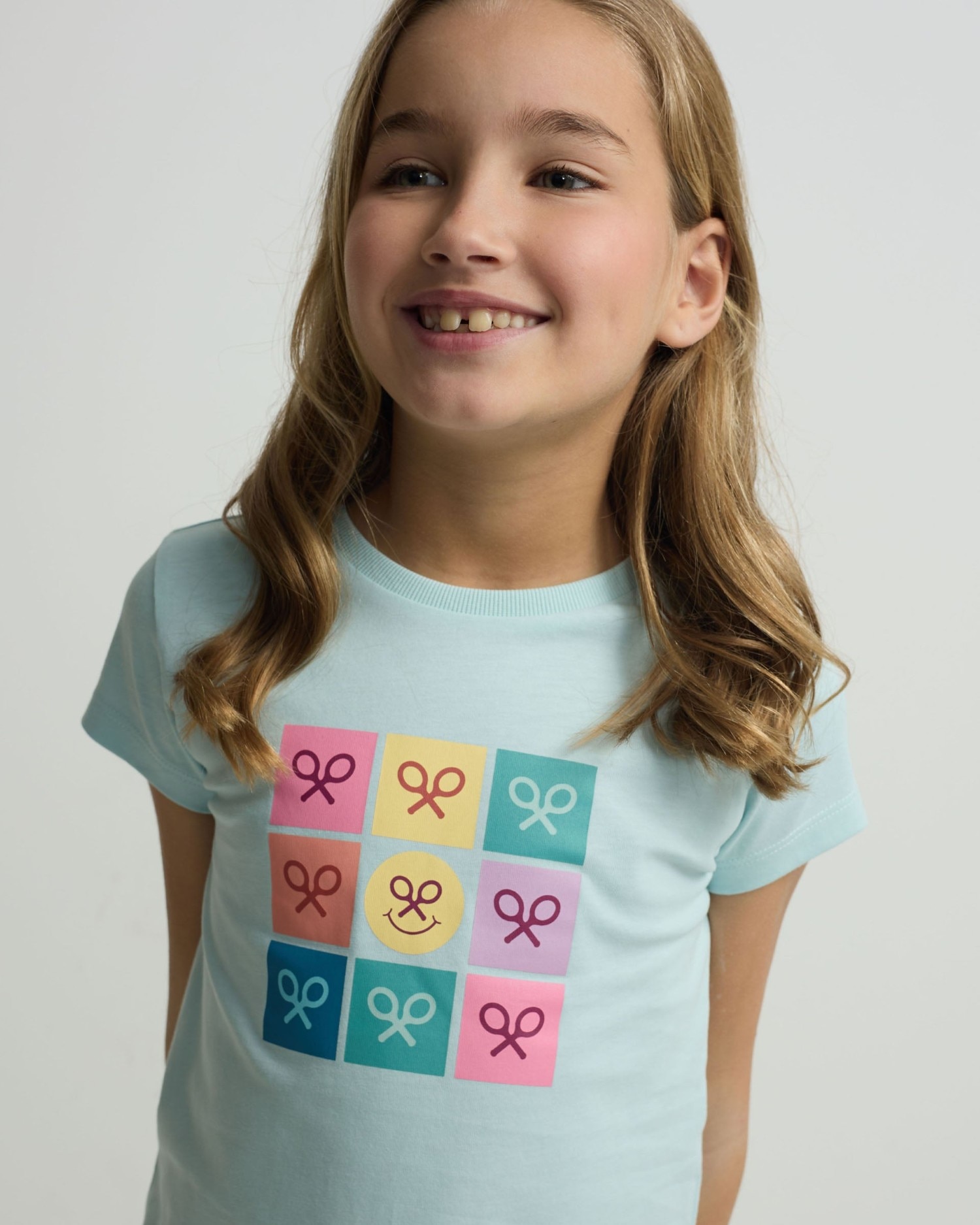 T-shirt Infantil Raquetes Multicolor em Azul Silbon Azul-3