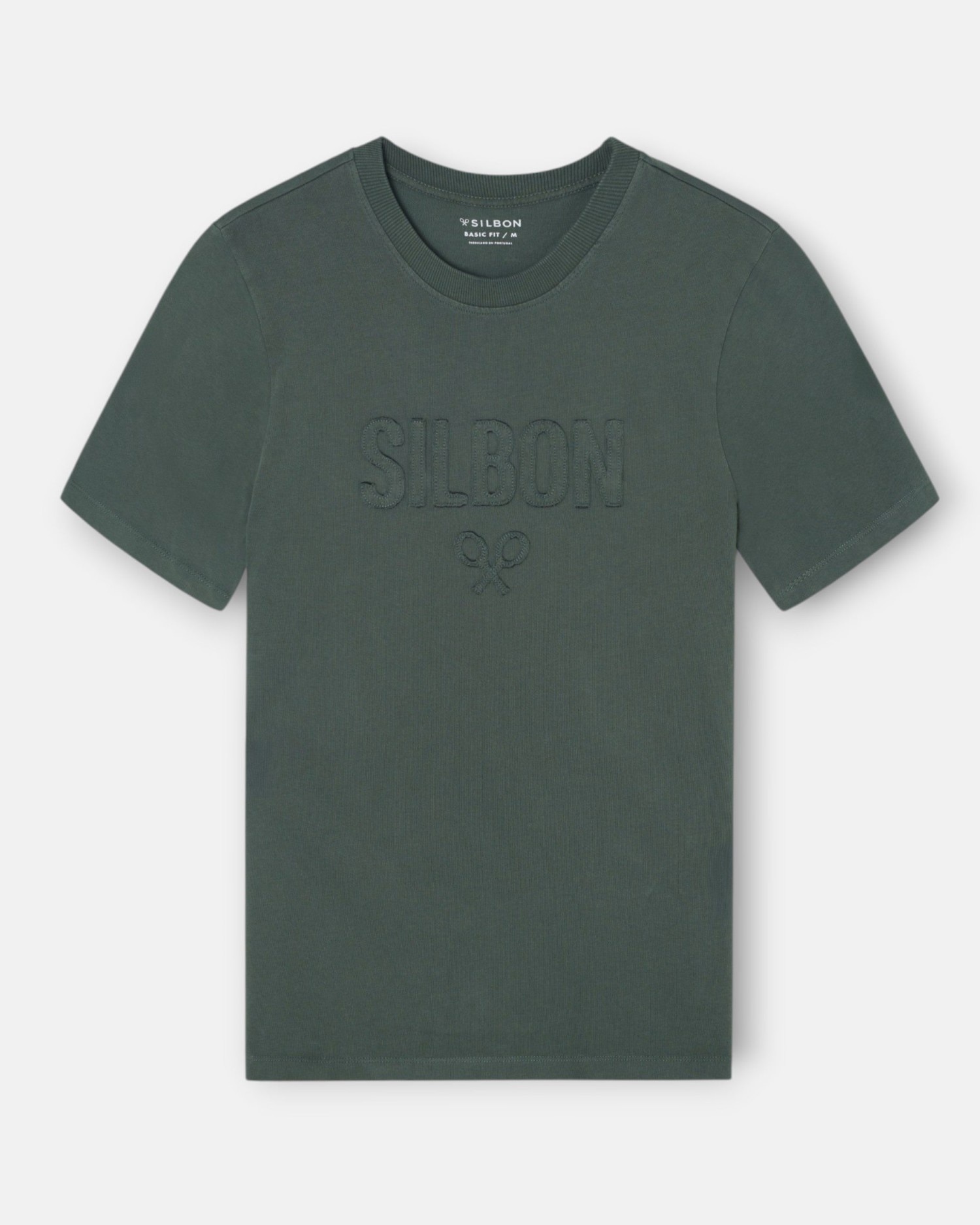 T-shirt Silbon Patch com Logotipo em Relevo Caqui-1