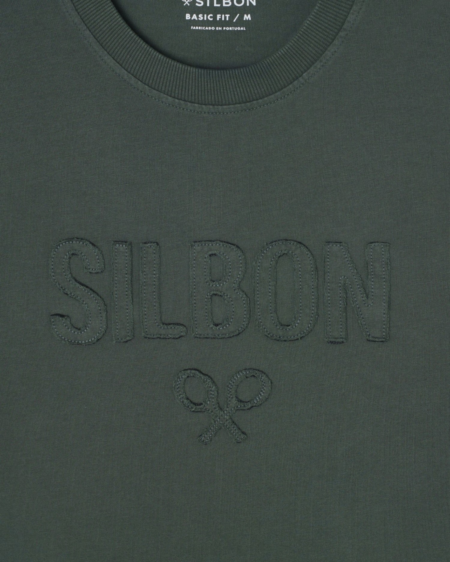 T-shirt Silbon Patch com Logotipo em Relevo Caqui-2