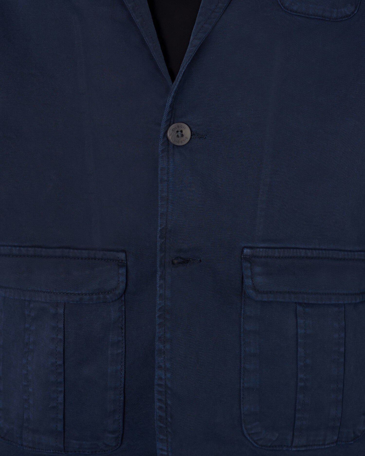 Semiblazer com Bolsos de Aba Azul-marinho-2