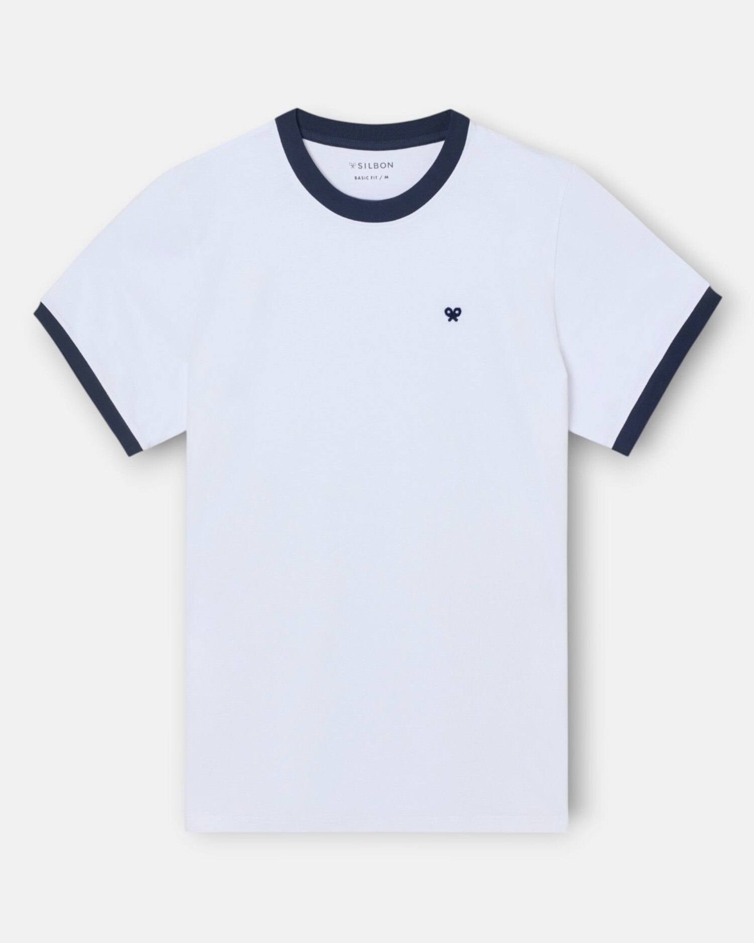 T-shirt Ribs com Contraste de Felpa Branco-4