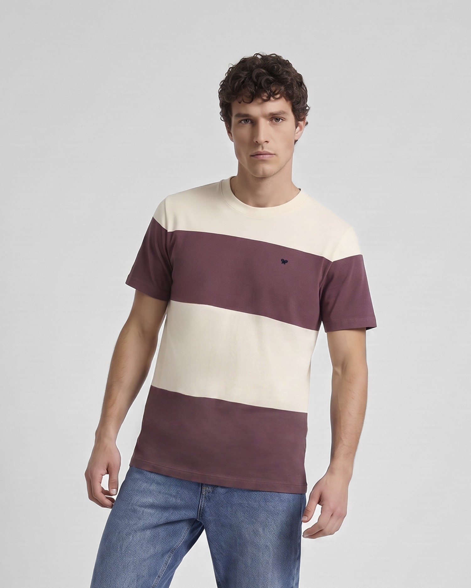 Imagem 0 de T-shirt Às Riscas Largas