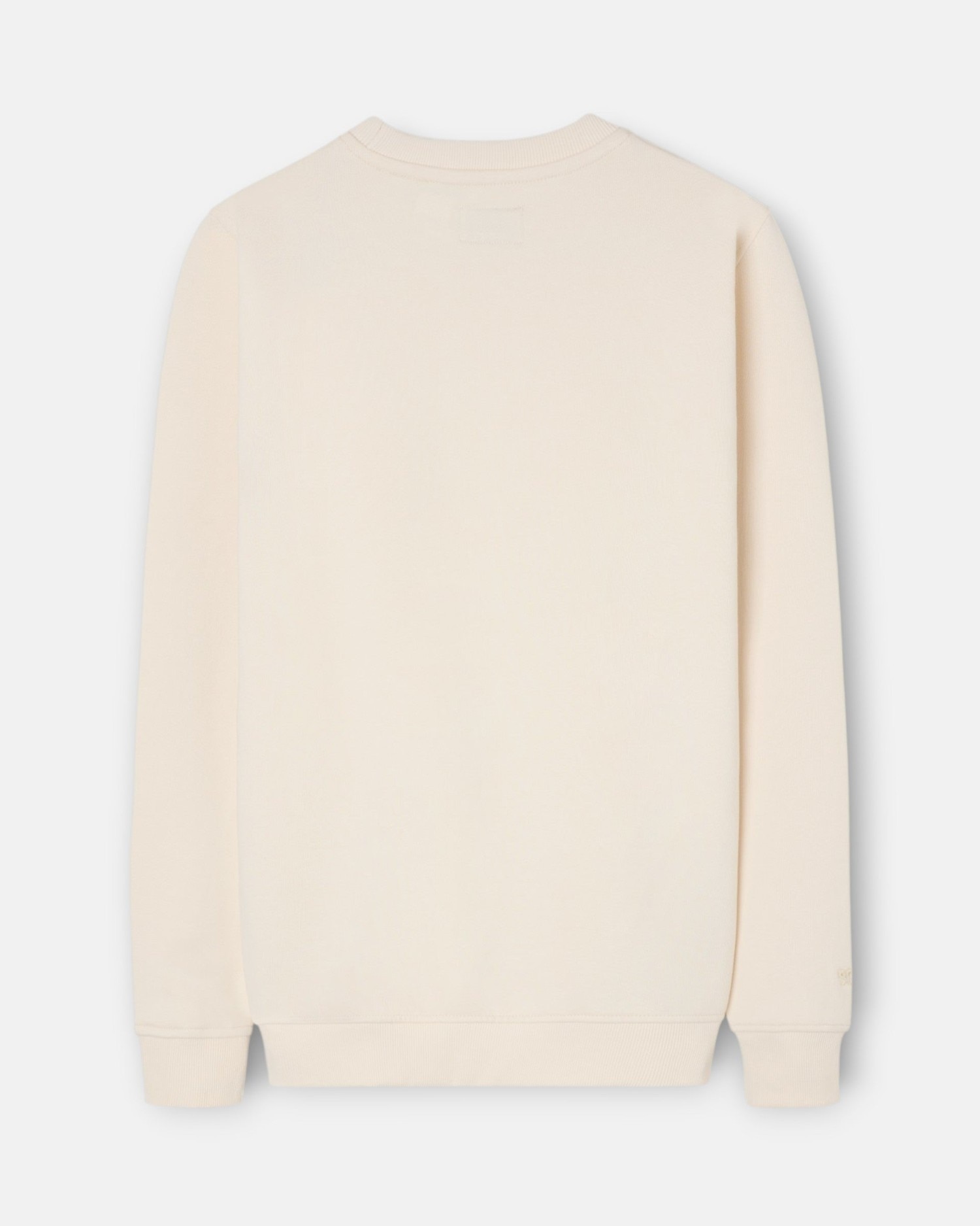 Sweatshirt com Bolso e Etiqueta Creme-3