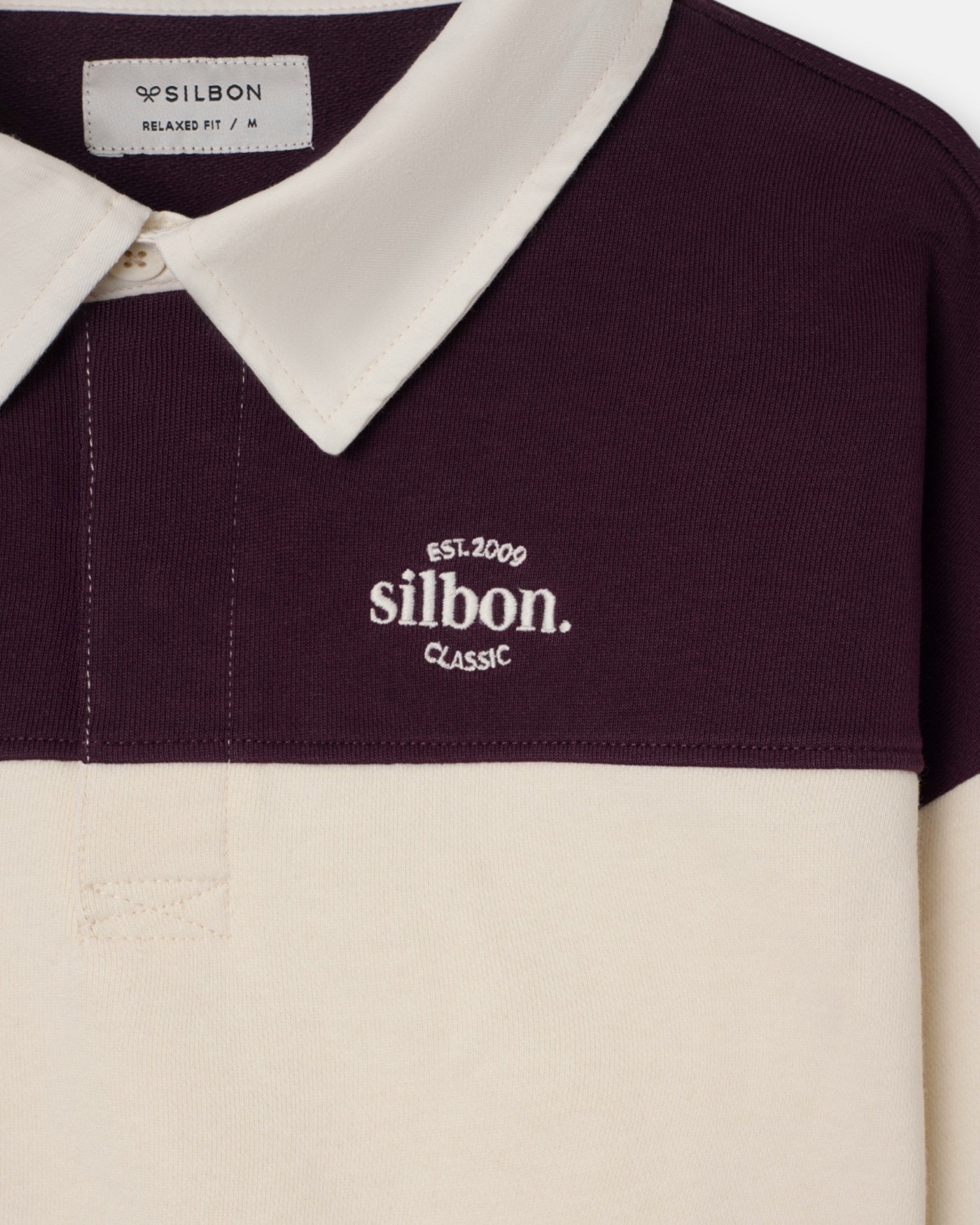 Sweatshirt Relaxed com Gola Polo Bordeaux-2