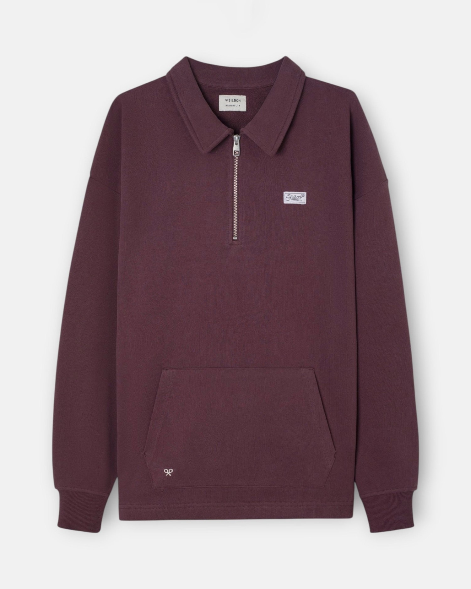 Imagem 0 de Sweatshirt Relaxed de Meia Fecho Zip com Etiqueta
