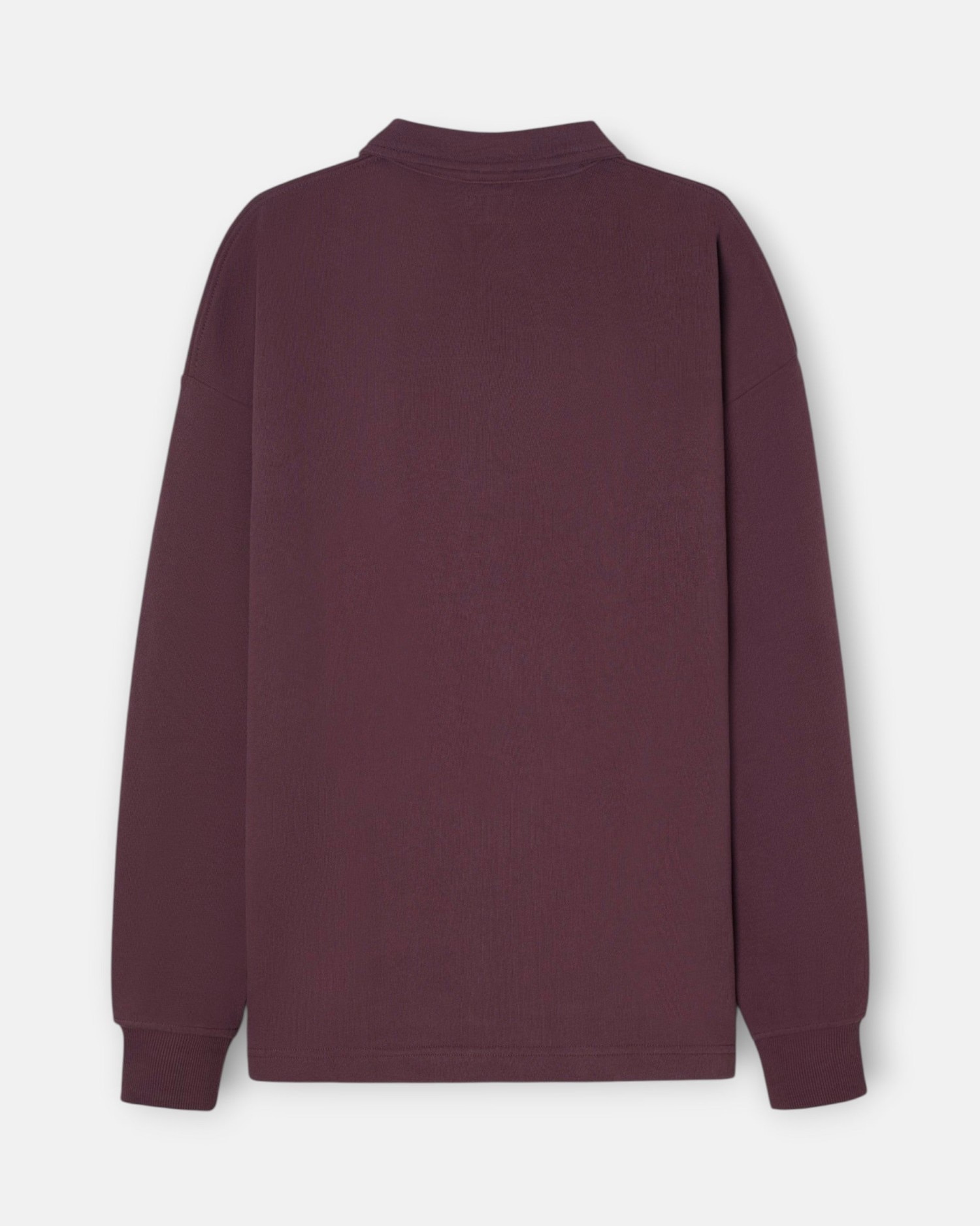 Sweatshirt Relaxed de Meia Fecho Zip com Etiqueta Bordeaux-4