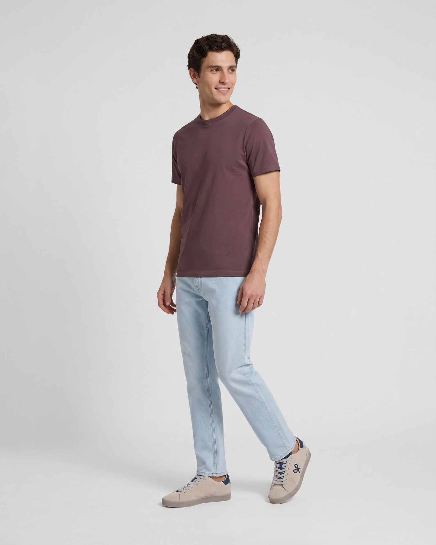 T-shirt Lisa com Minilogo Patch Bordeaux-3