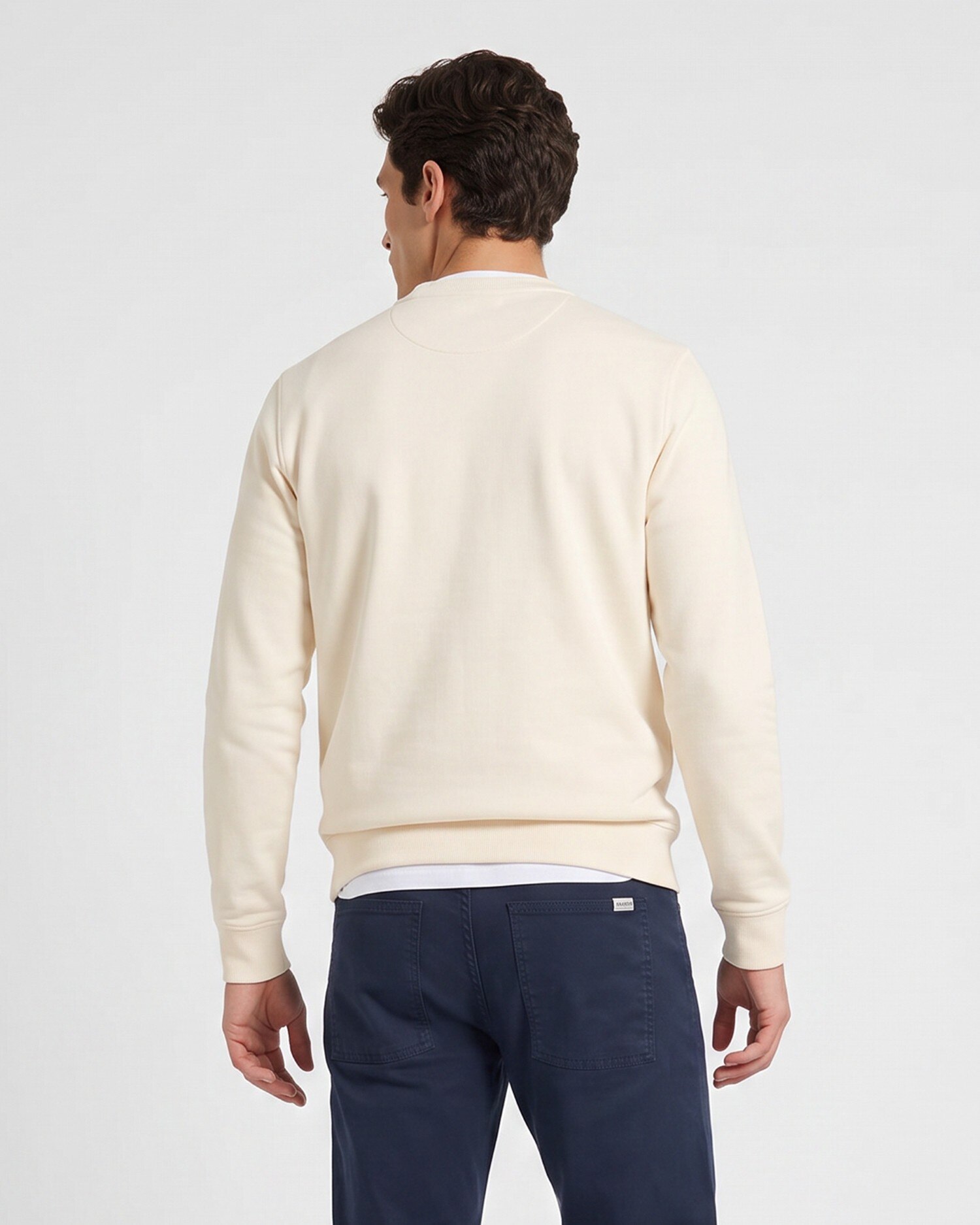 Sweatshirt Relaxed com Logo Bordado Creme-2