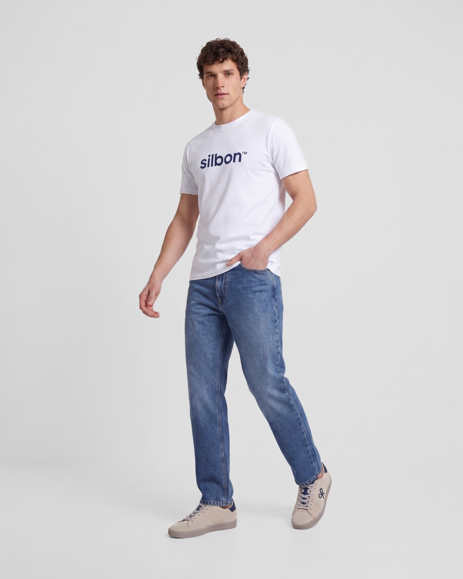 T-shirt Silbon Flock com Logotipo Branco-3