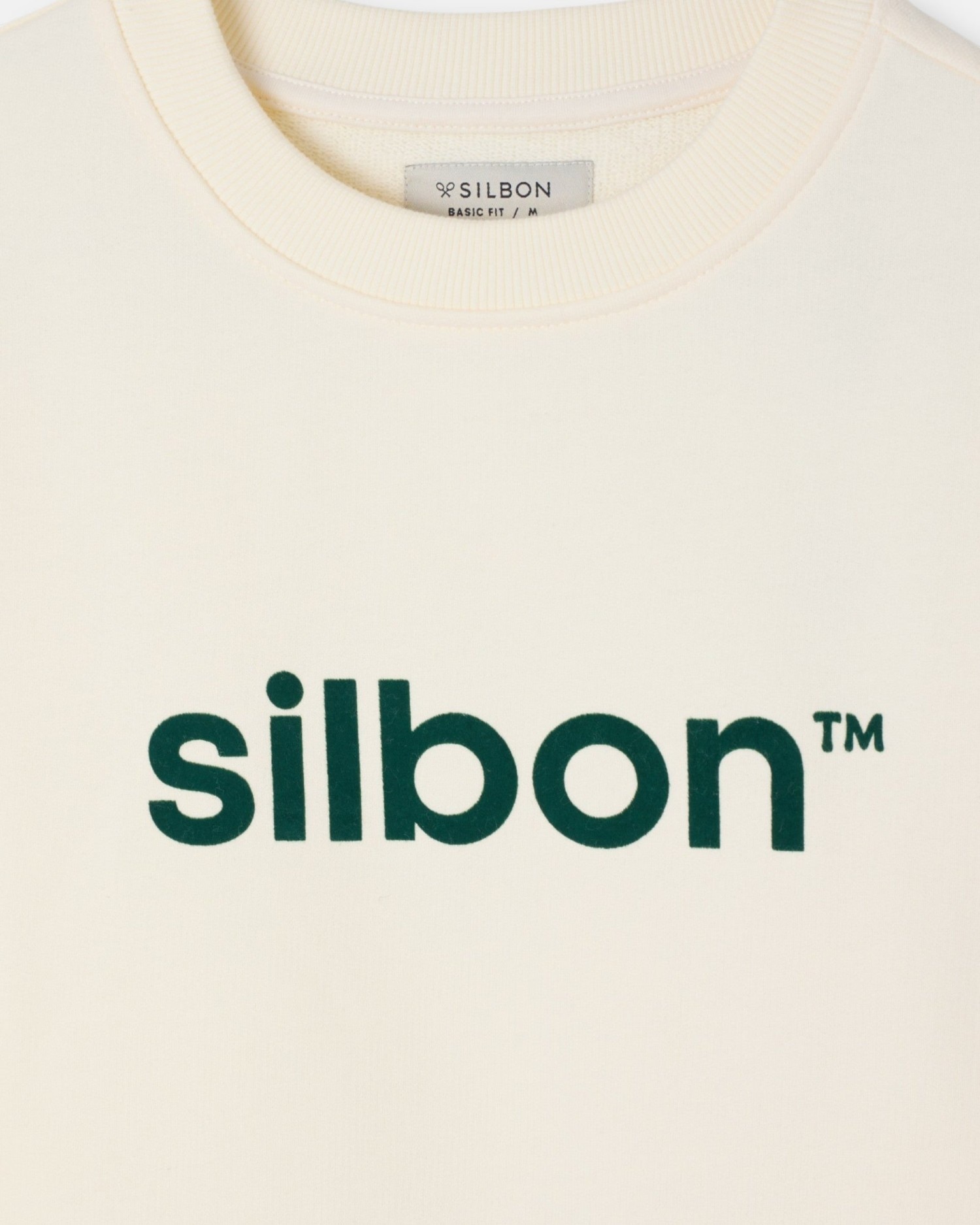 Sweatshirt Silbon Flock Creme-2