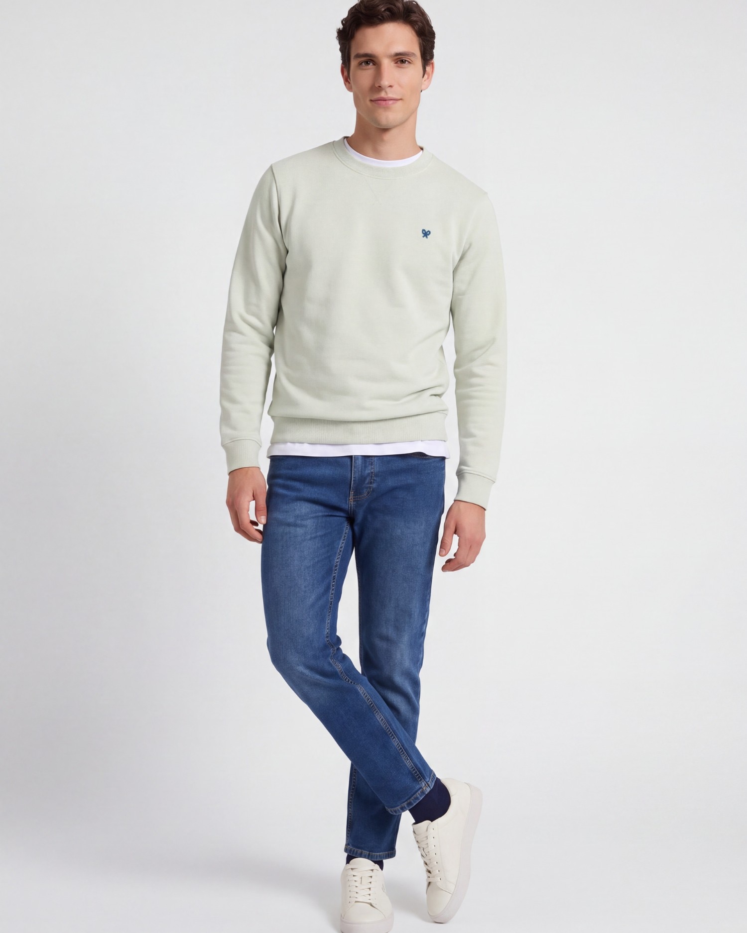 Sweatshirt com Minilogo de Rizo Verde-claro-3