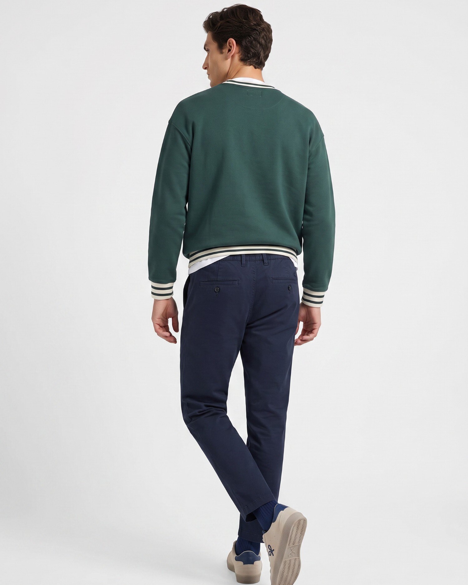 Calças Jogger com Cordão Ajustável Azul-marinho-2
