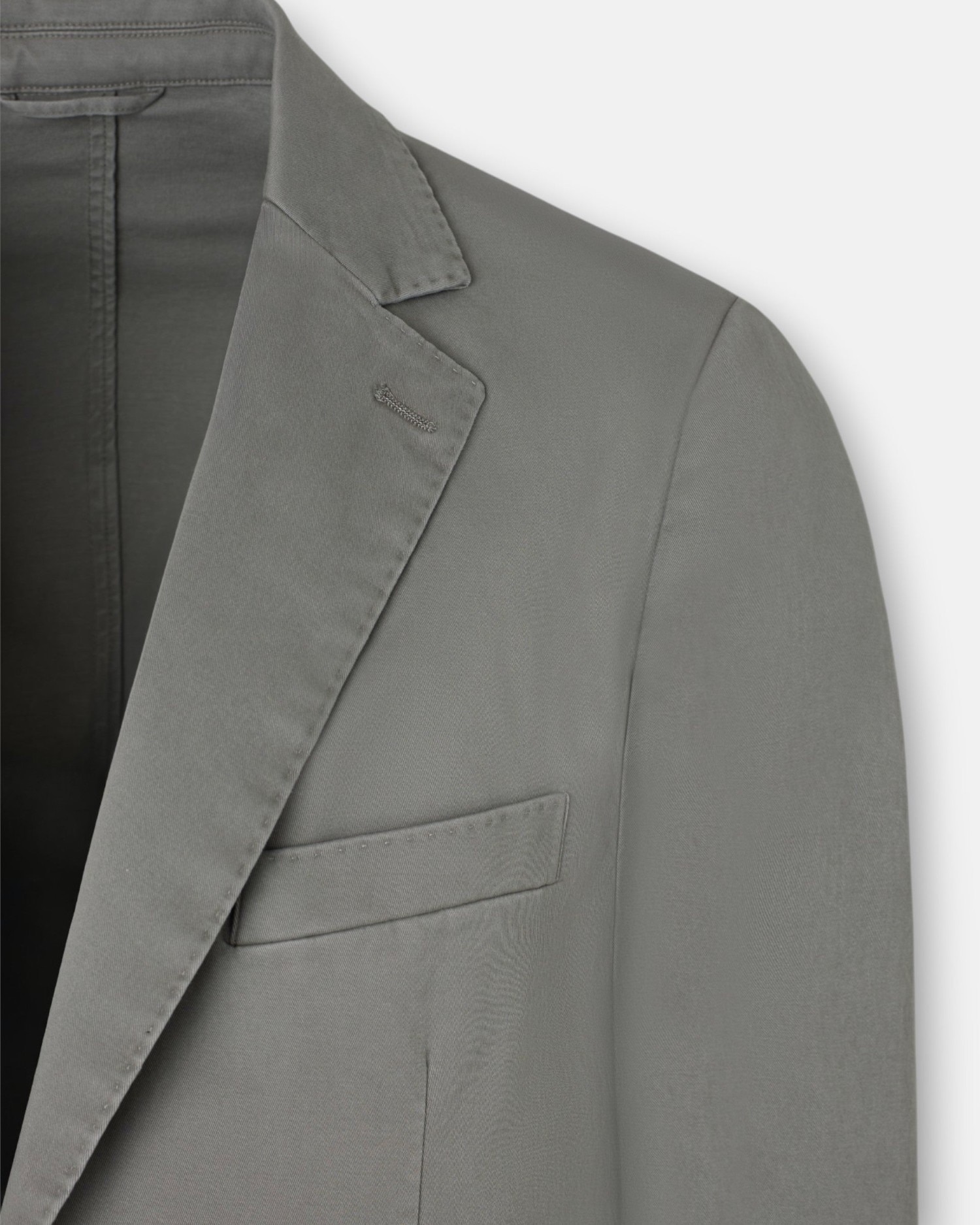 Blazer Casual de Corte a Direito Caqui-3