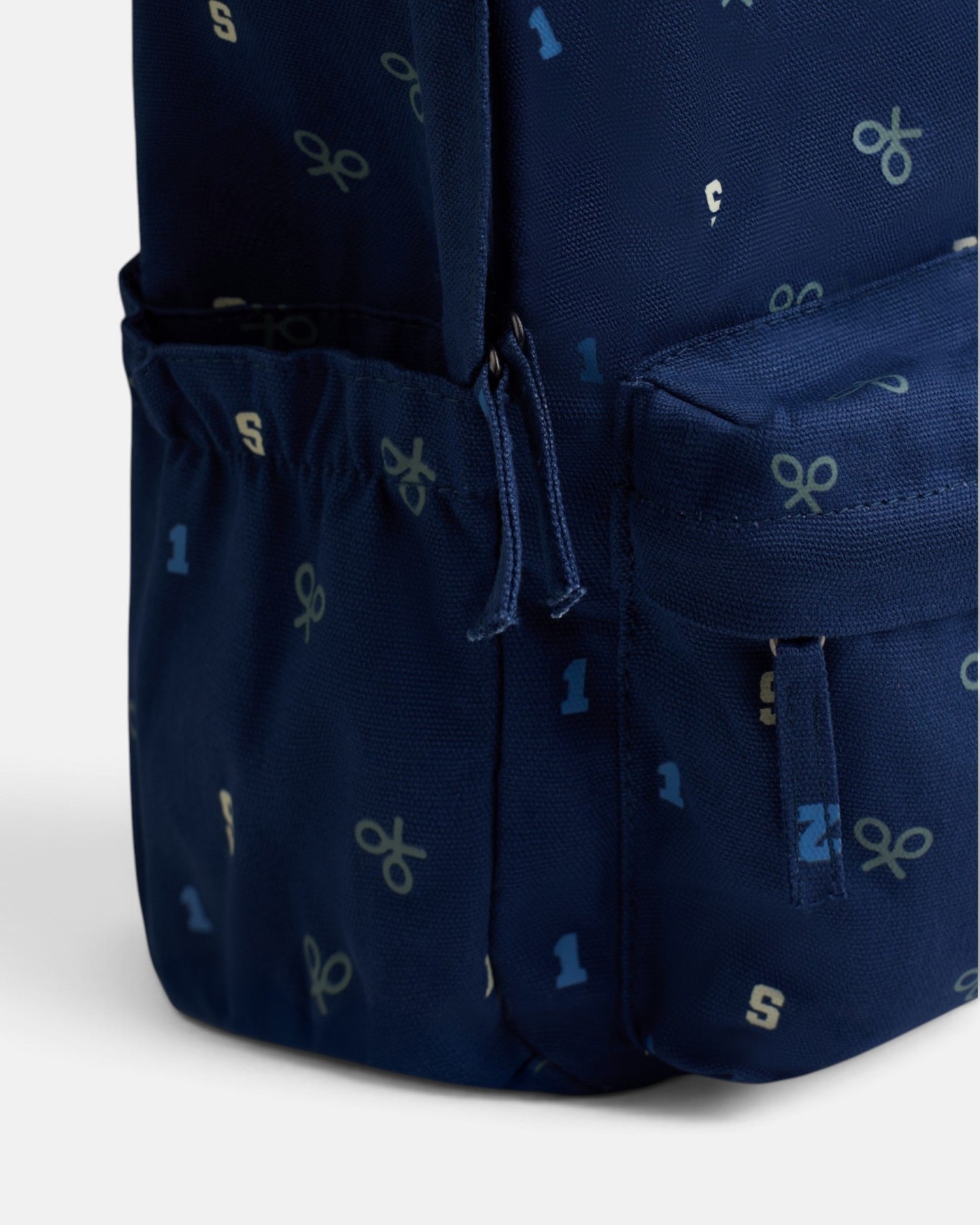 Mochila com Estampado de Raquetes em Poliéster Azul-marinho-2