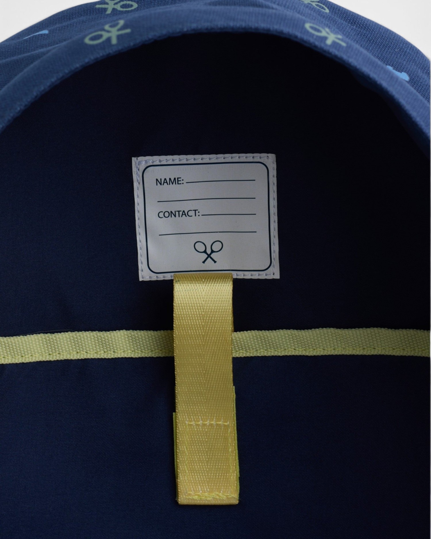 Mochila com Estampado de Raquetes em Poliéster Azul-marinho-4