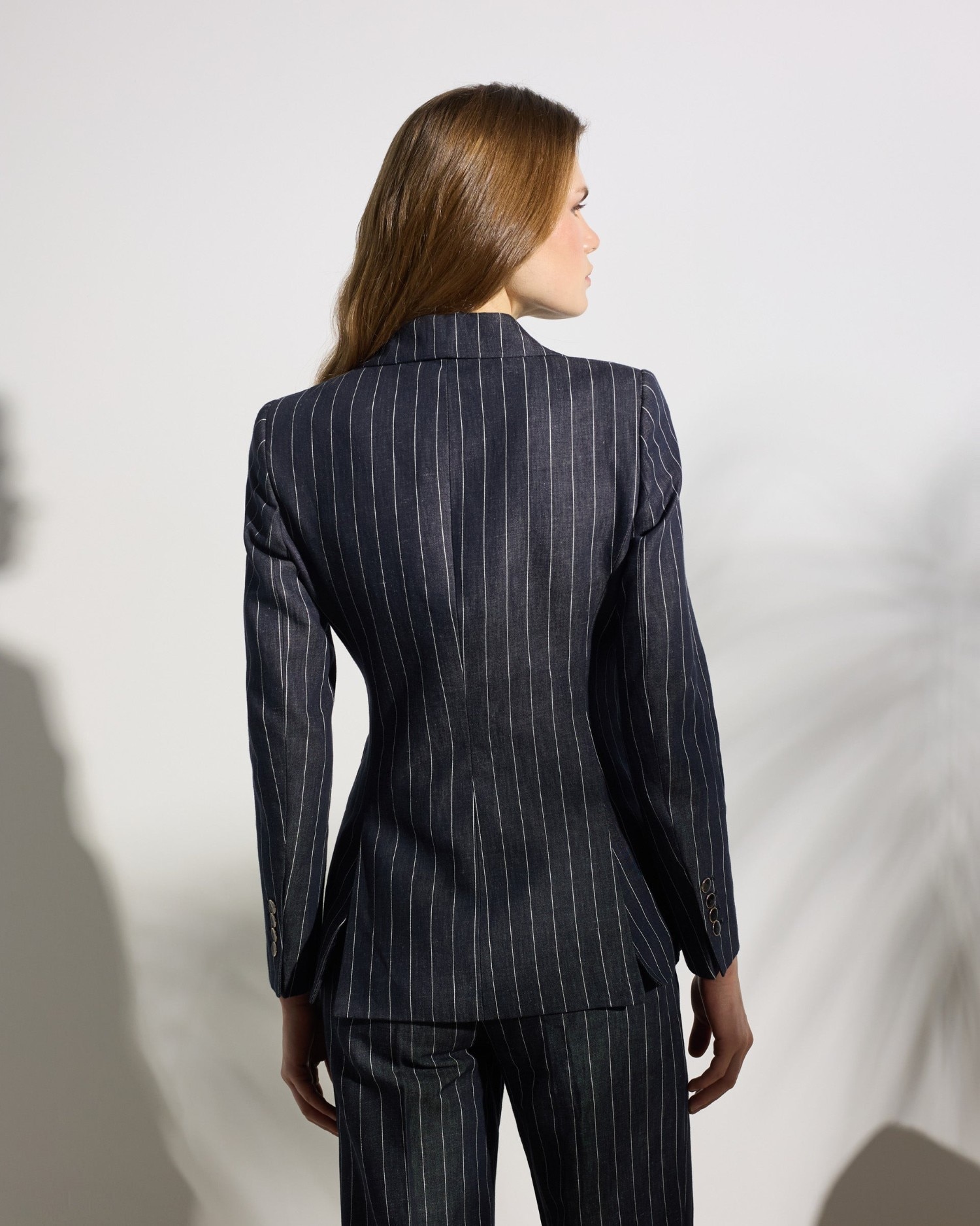 Blazer Unique Às Riscas Diplomáticas em Cinzento Cinzento-2