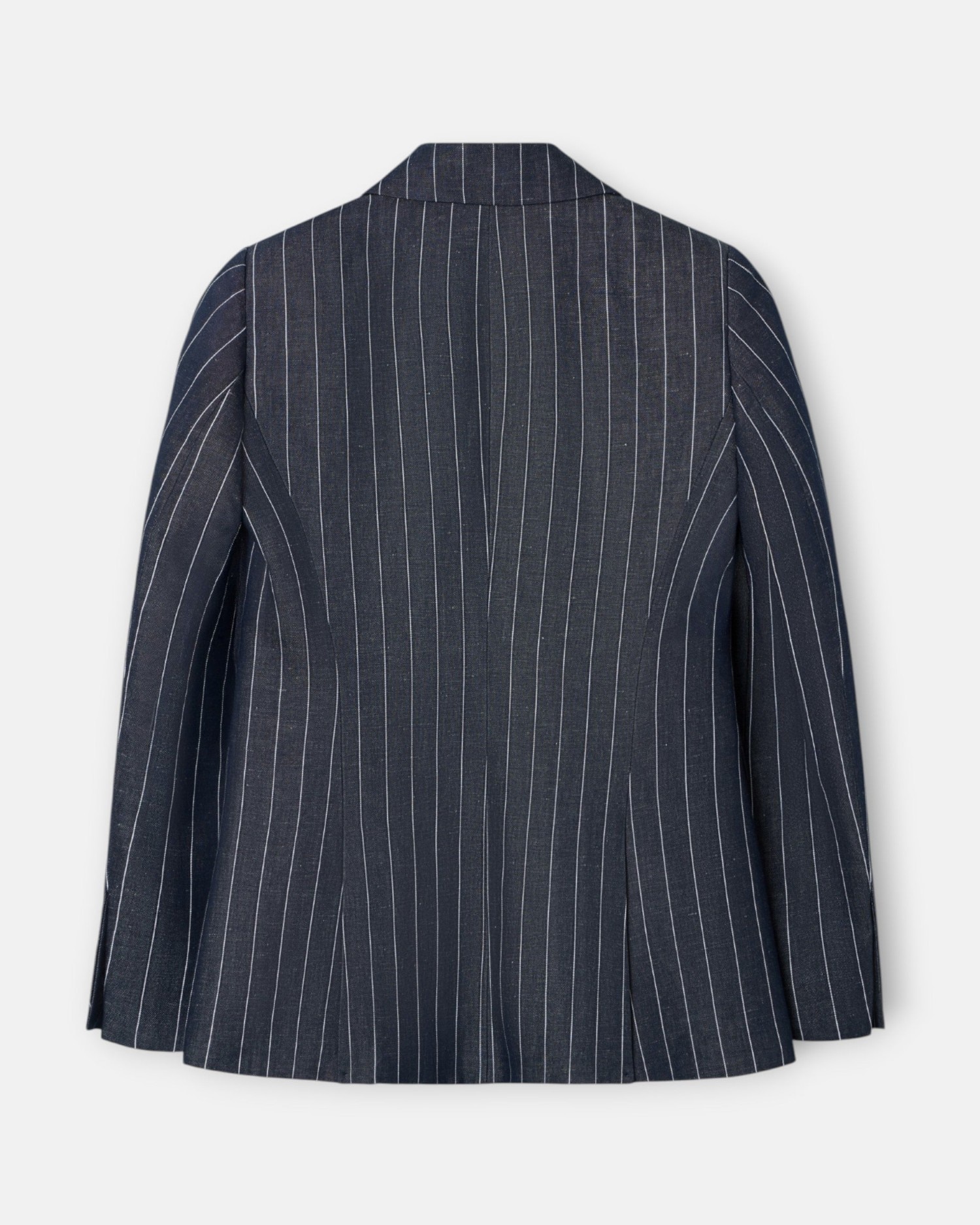 Blazer Unique Às Riscas Diplomáticas em Cinzento Cinzento-5