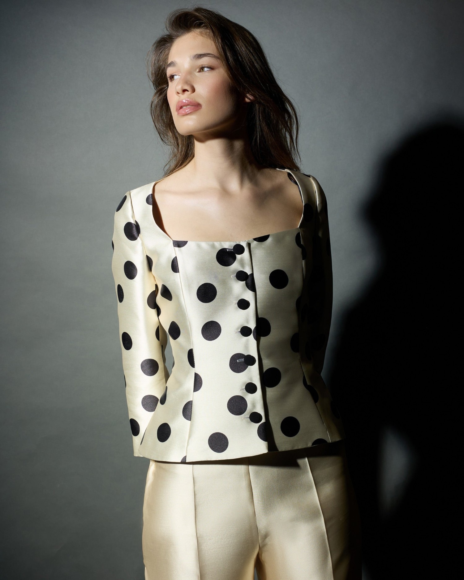 Imagem 0 de Casaco Caprilexsilbon Mikado Lunar em Preto