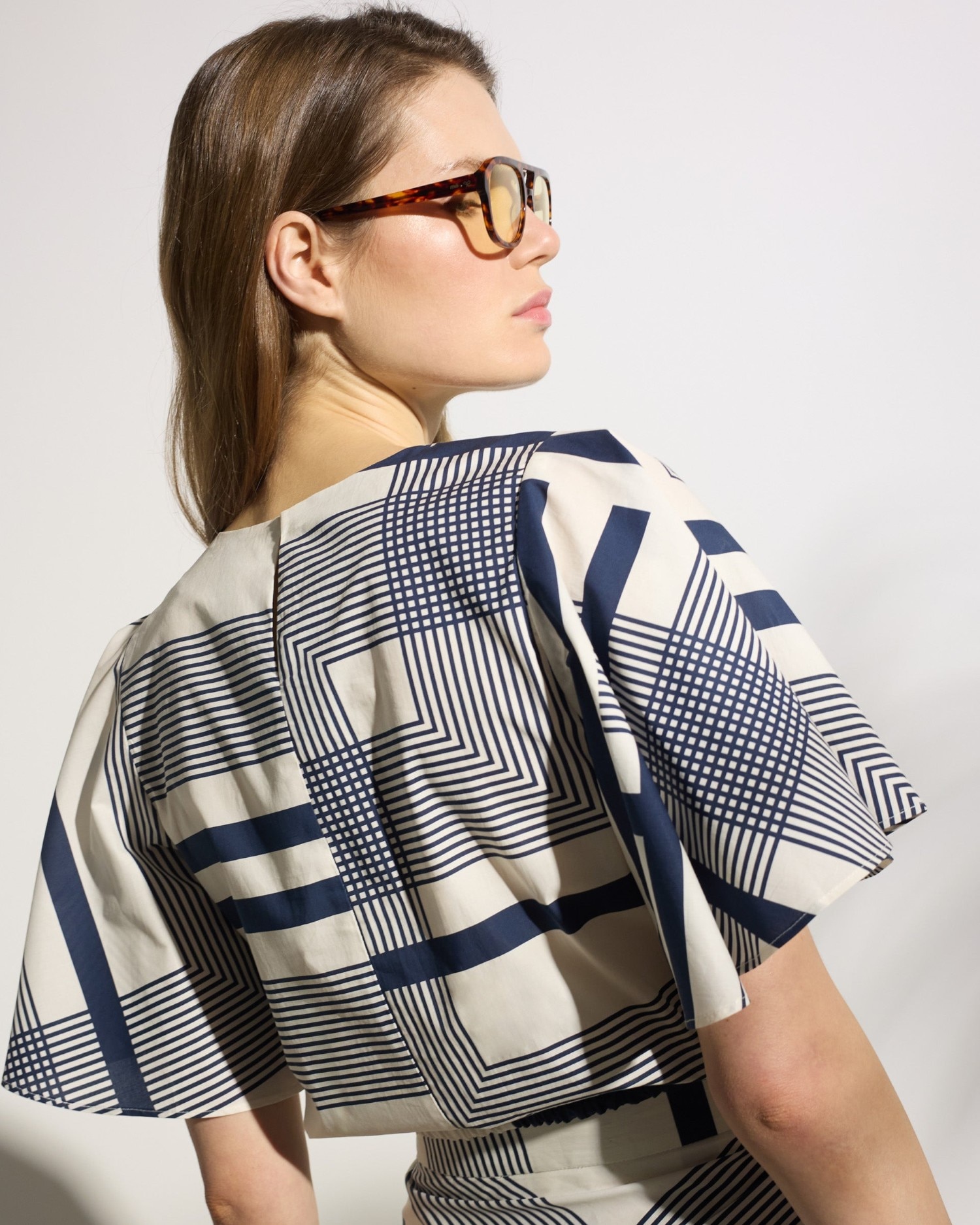 Blusa Unique com Estampado Azul Azul-2