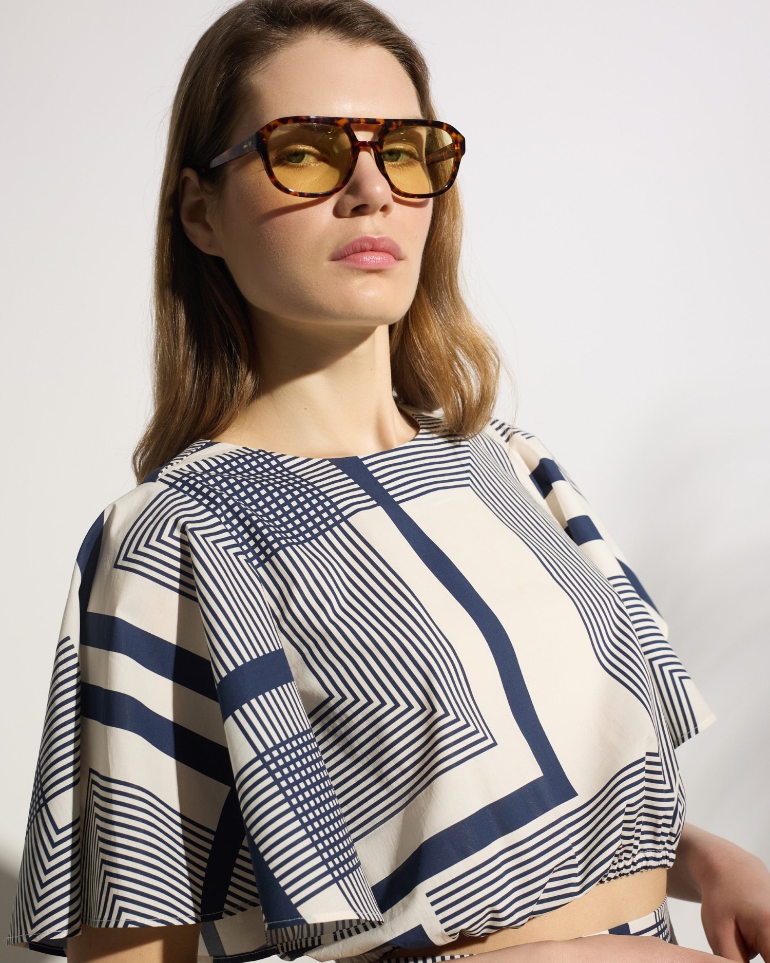 Blusa Unique com Estampado Azul Azul-3