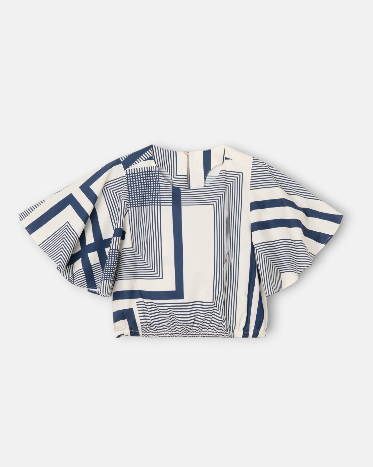 Blusa Unique com Estampado Azul Azul-4