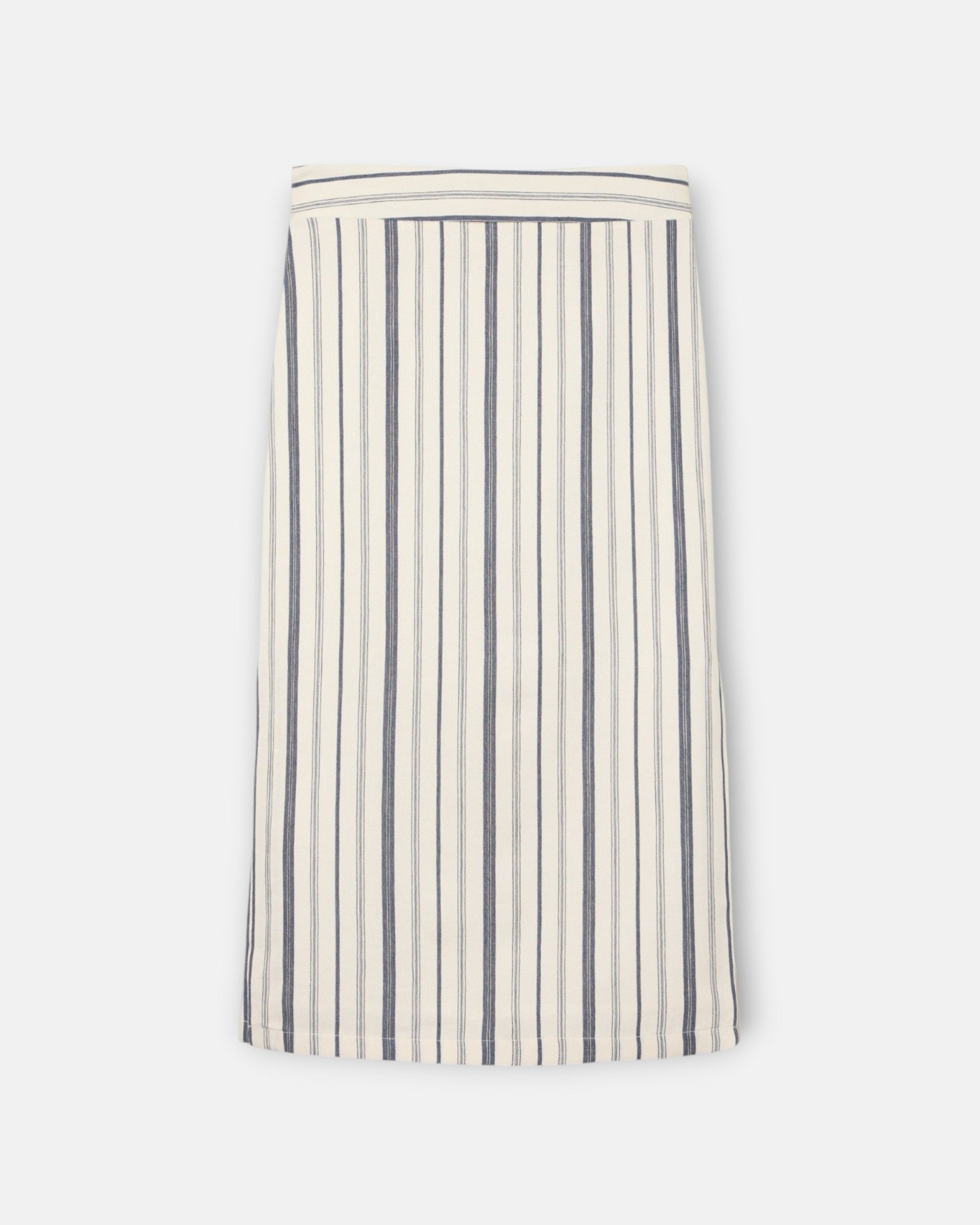 Saia Midi Unique Às Riscas Azul-5