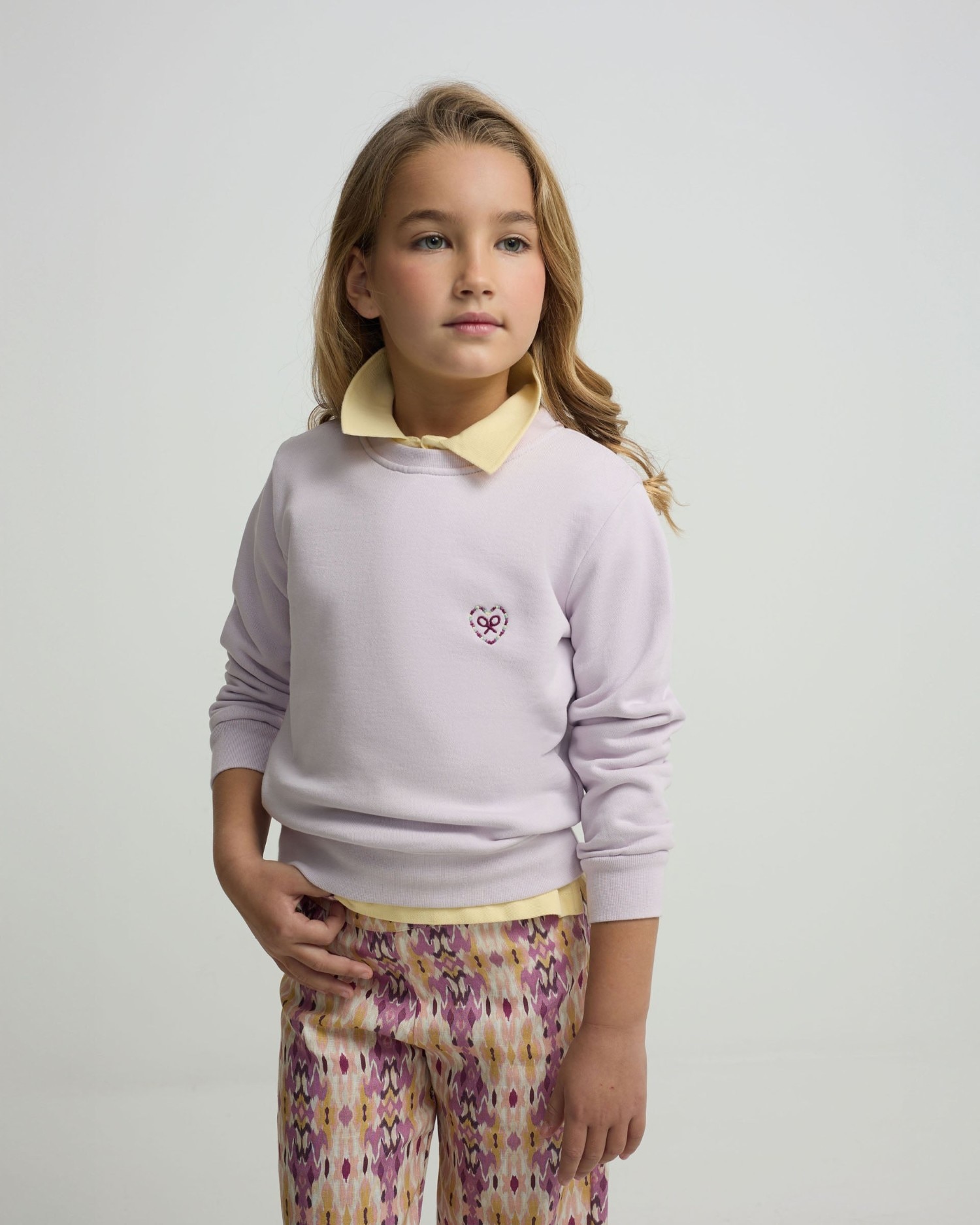 Imagem 0 de Sweatshirt Infantil Silbon Love Lilás