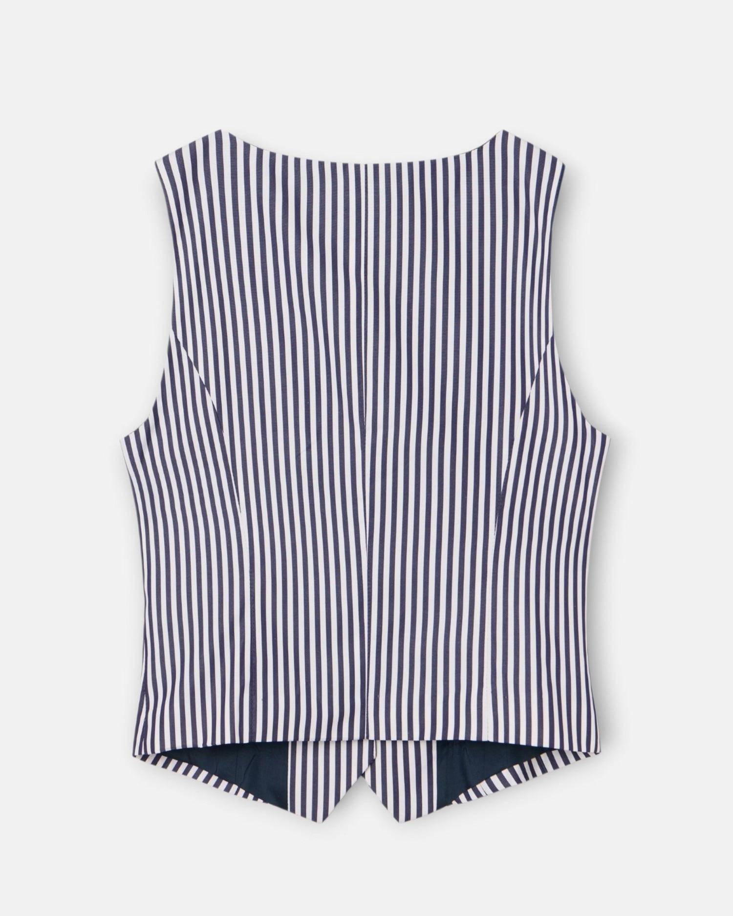 Colete Unique Às Riscas em Azul-marinho e Branco Azul-5